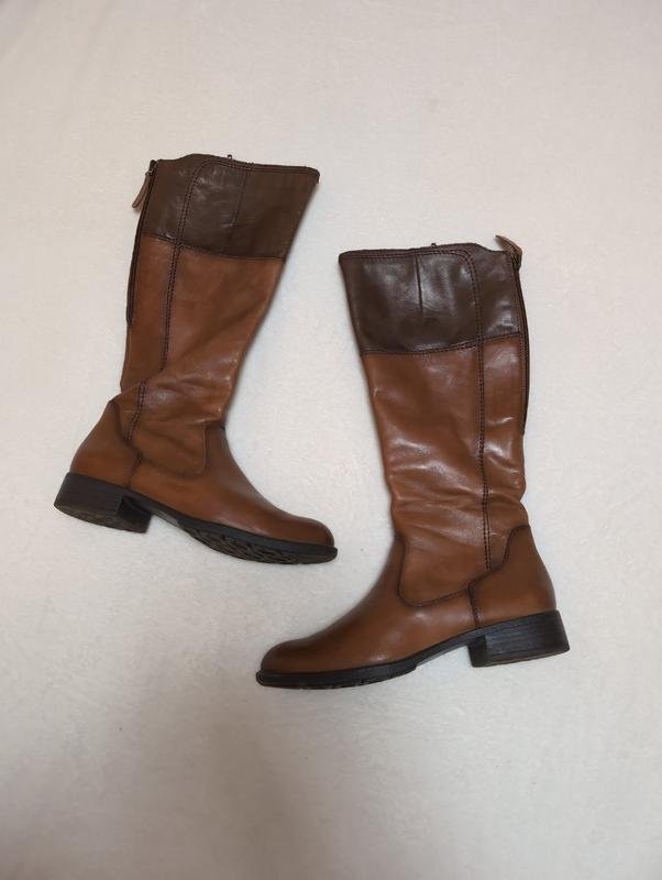 ladies clarks boots brown leather 40 #7BLY