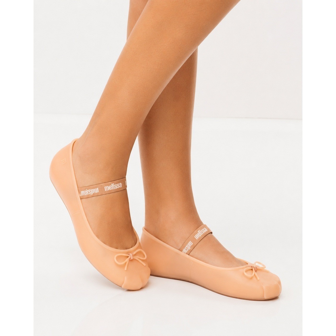 Melissa Sophie Jelly Ballet Flats Women Size 10 Beige Balletcore NEW