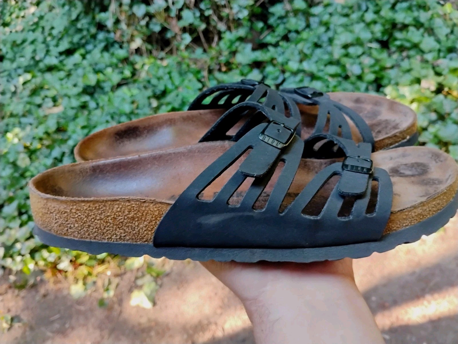 Birkenstock Granada Black Nubuck Leather Slide Sandal – Women 42 – Narrow