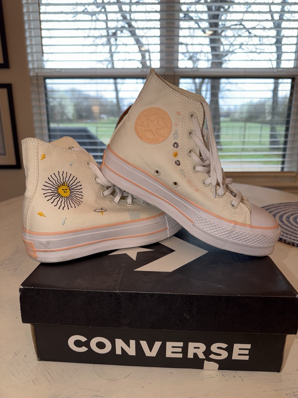 Converse Chuck Taylor All Star Lift High Embroidered Summer Graphics Women’s 6.5