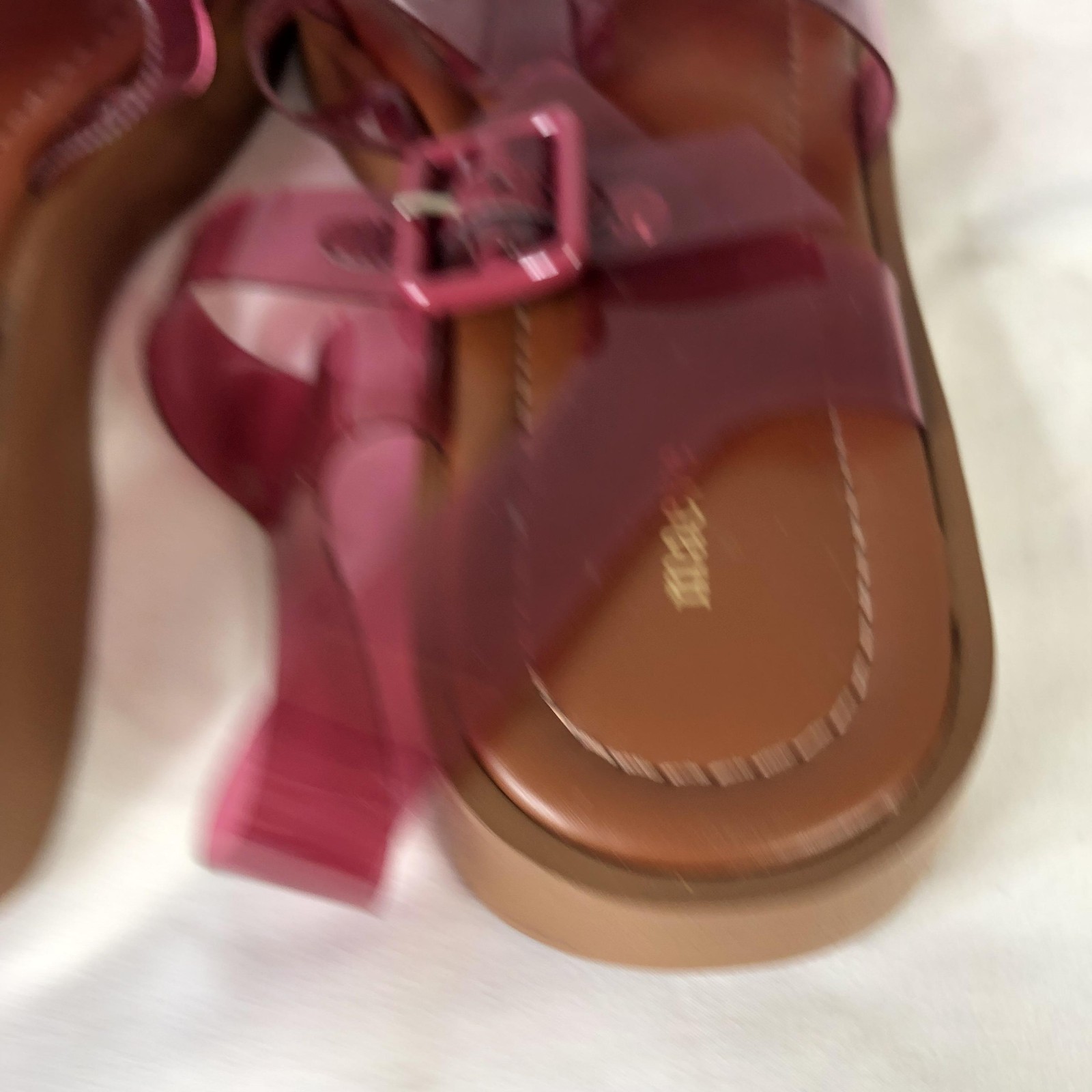 Maeve Shoes Womens Size 8.5 Pink Jelly Strappy Platform Sandals Fishermen Beach