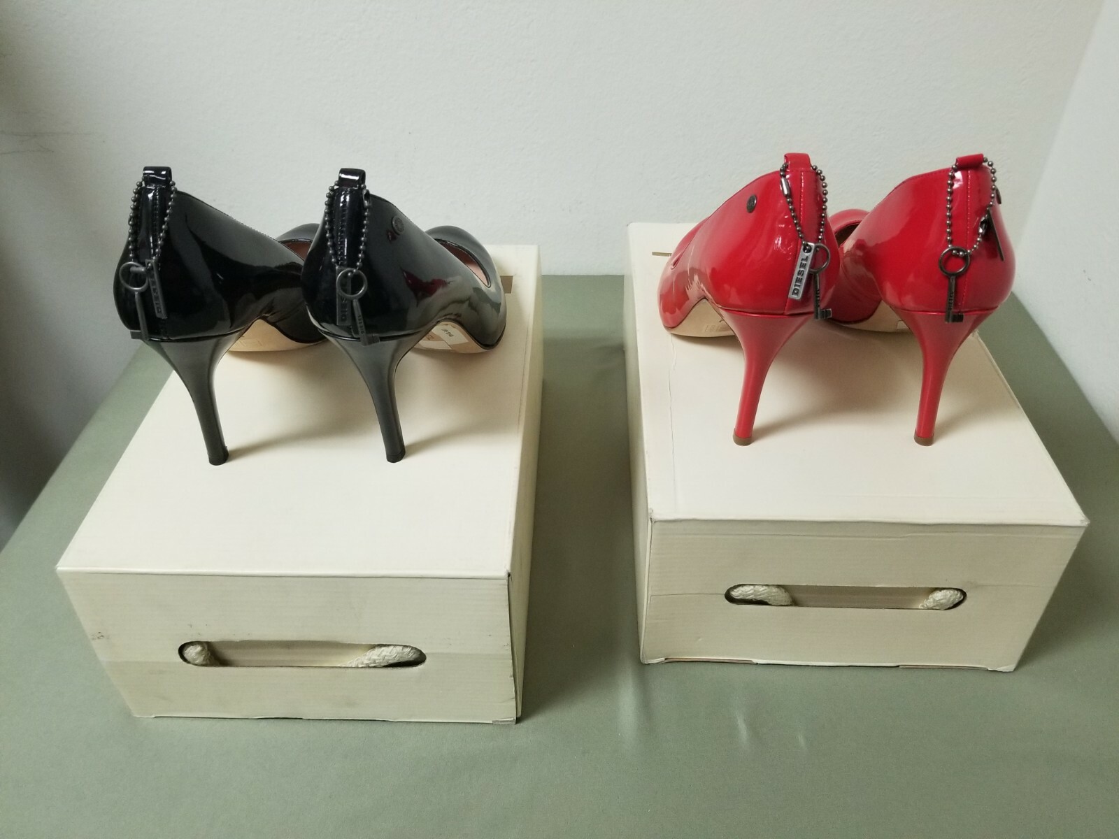 New Womens Diesel Life Patent Leather High Heel Shoes Pumps. Retail 140.00