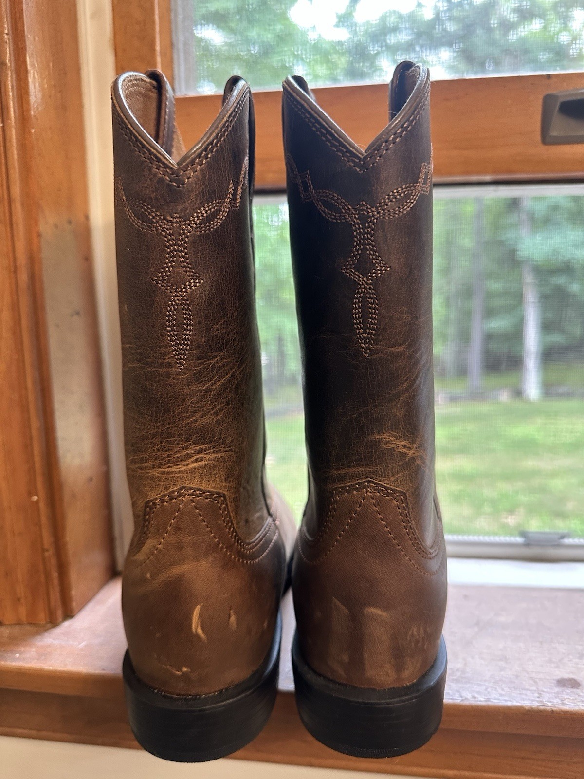 Ariat Heritage Roper Western Cowboy Boots Brown Leather Men’s 8B Style 10007971