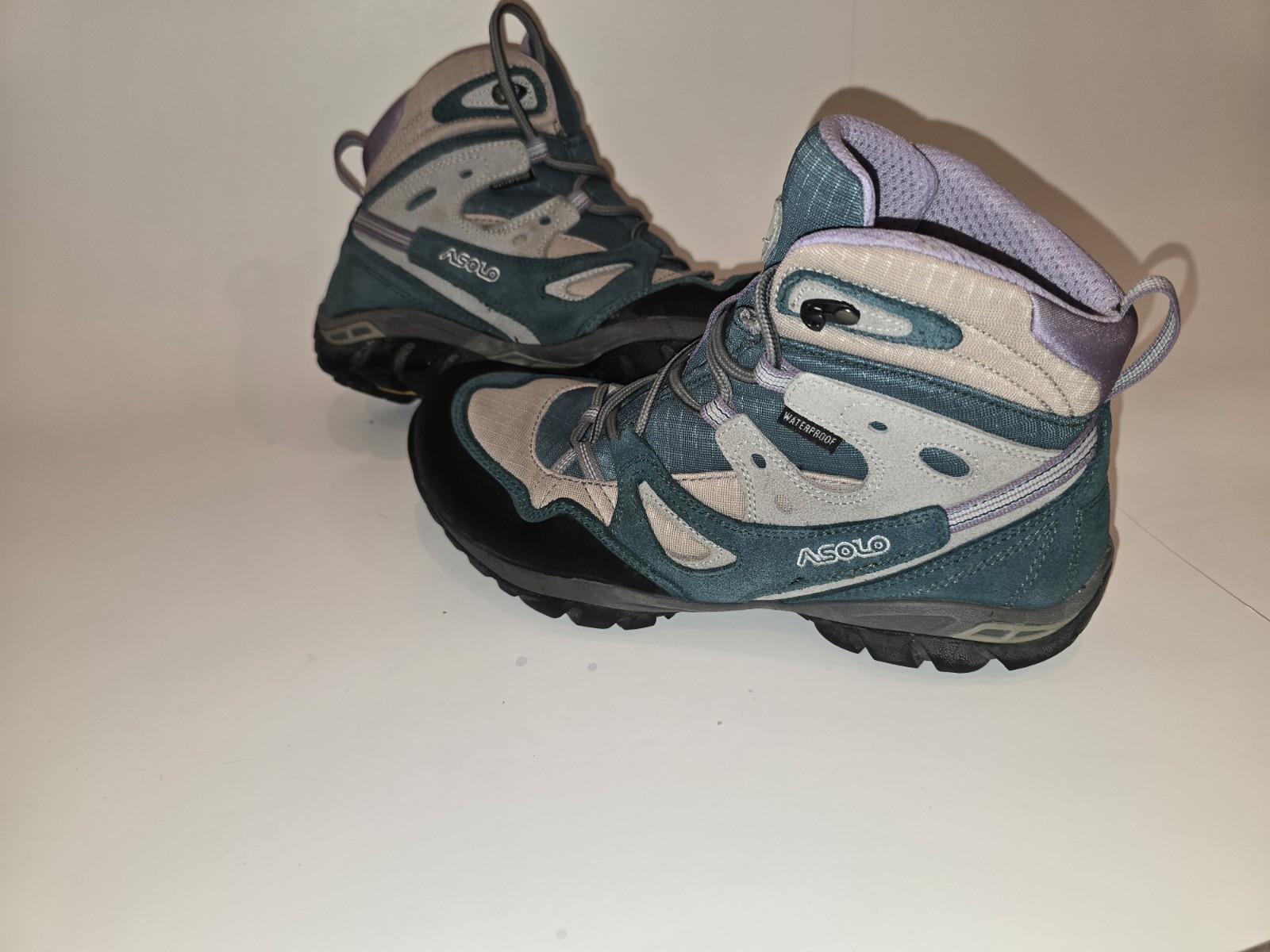 Asolo Women’s Waterproof Ankle Hiking Boots Lace-Up Colorblock Teal US 8.5