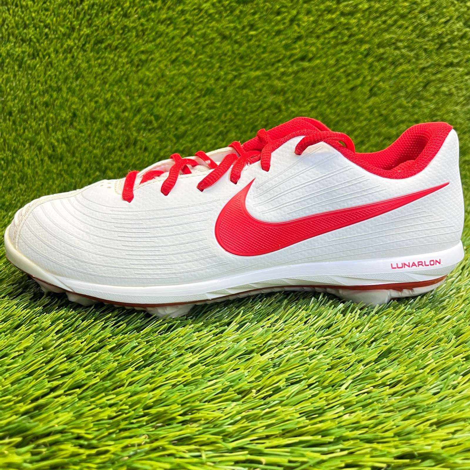 Nike Lunar Hyperdiamond 3 Pro Womens Size 8.5 White Red Running Softball Cleats