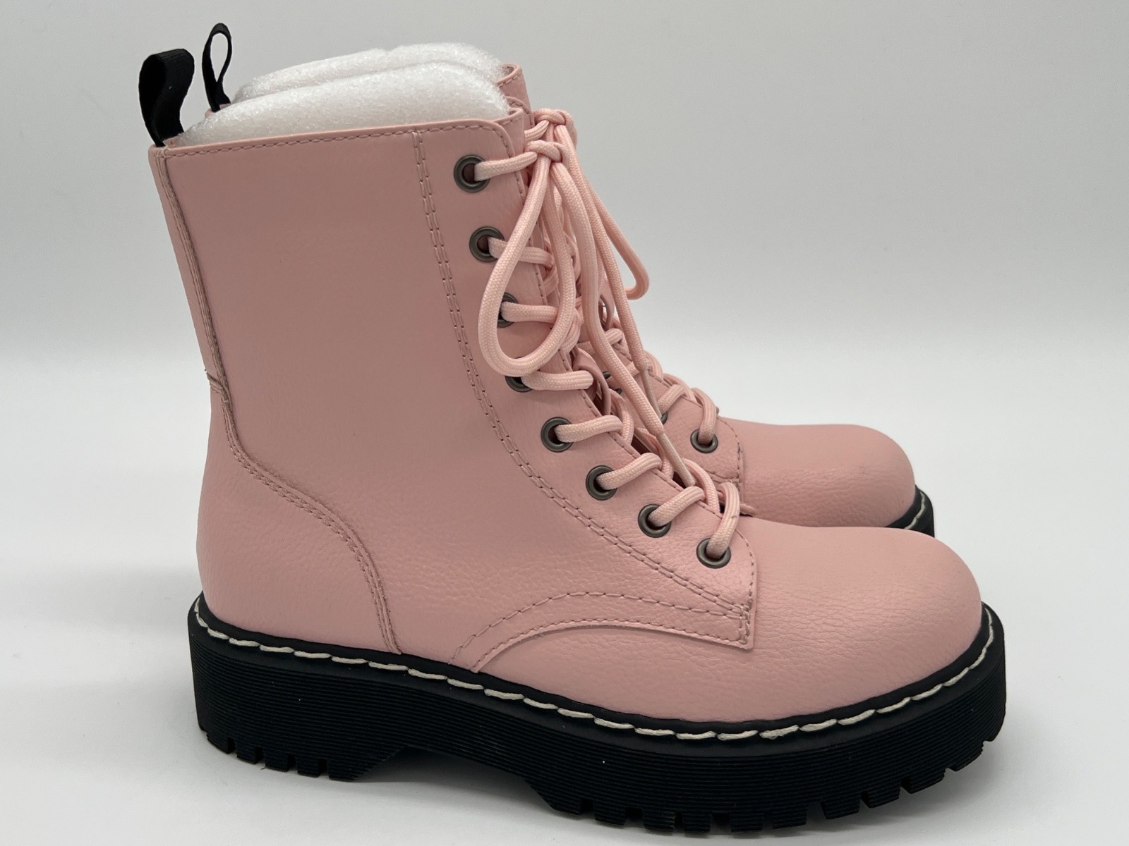 Unionbay Pink Hayden Lace-Up Combat Boots Size 6M