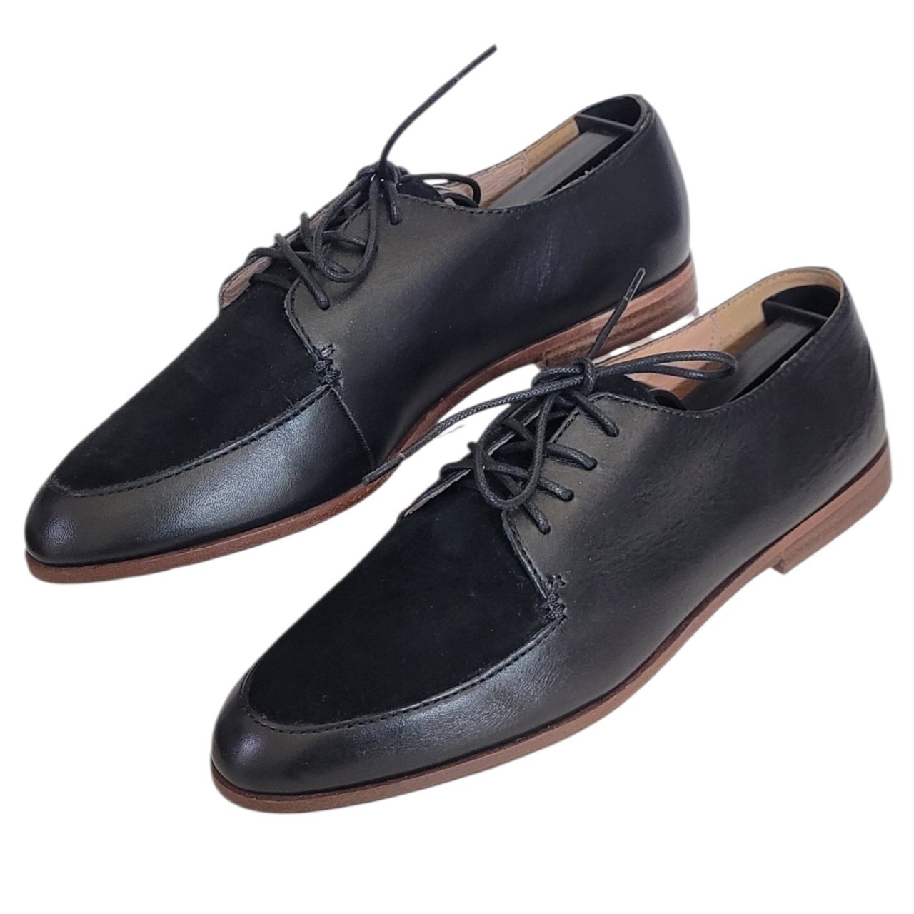 New MADEWELL the Alex Oxford in Black Leather and Suede Size 7 women’s oxfords