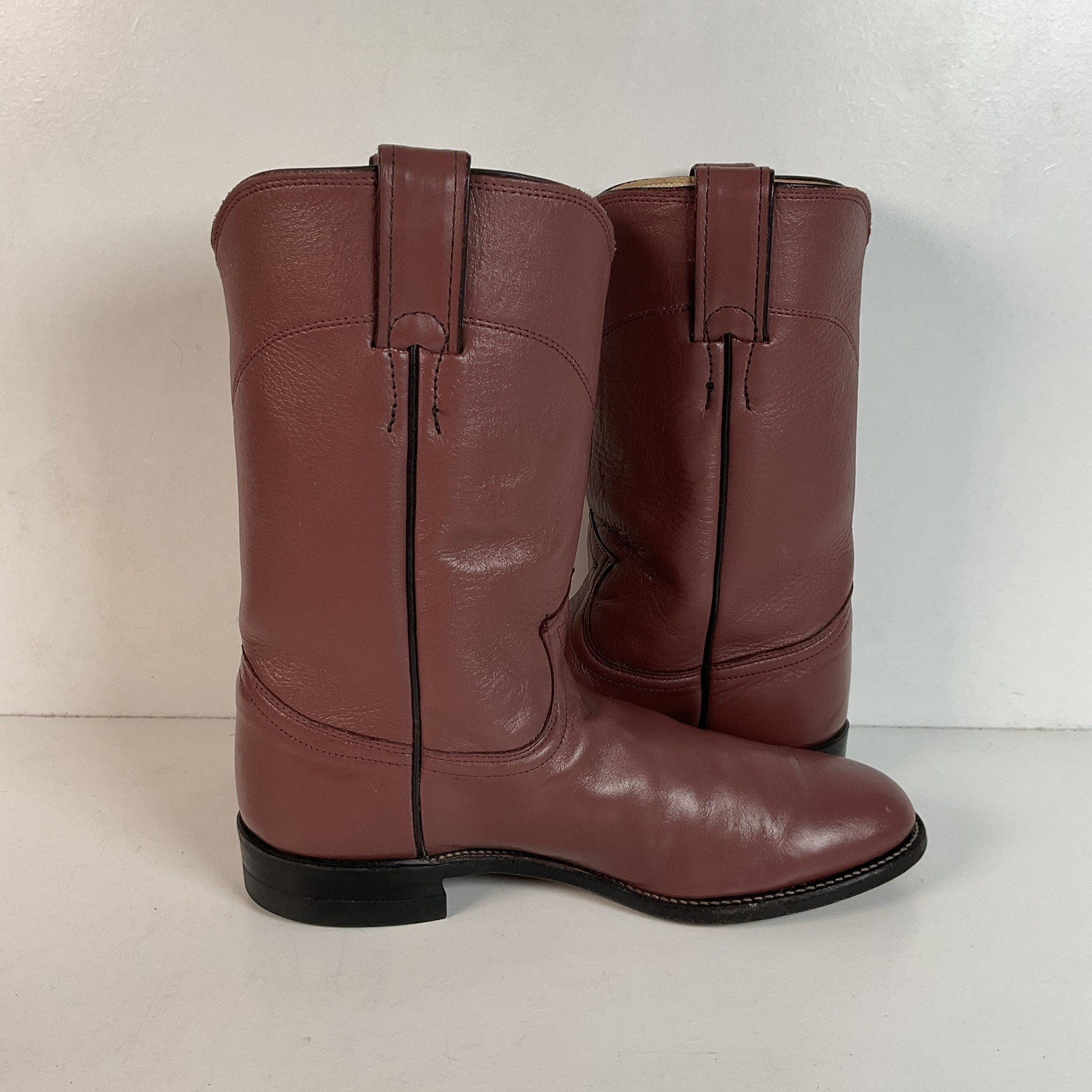 Justin Cowgirl Roper Boots | USA Made | Purple Mauve | Women’s 7 B