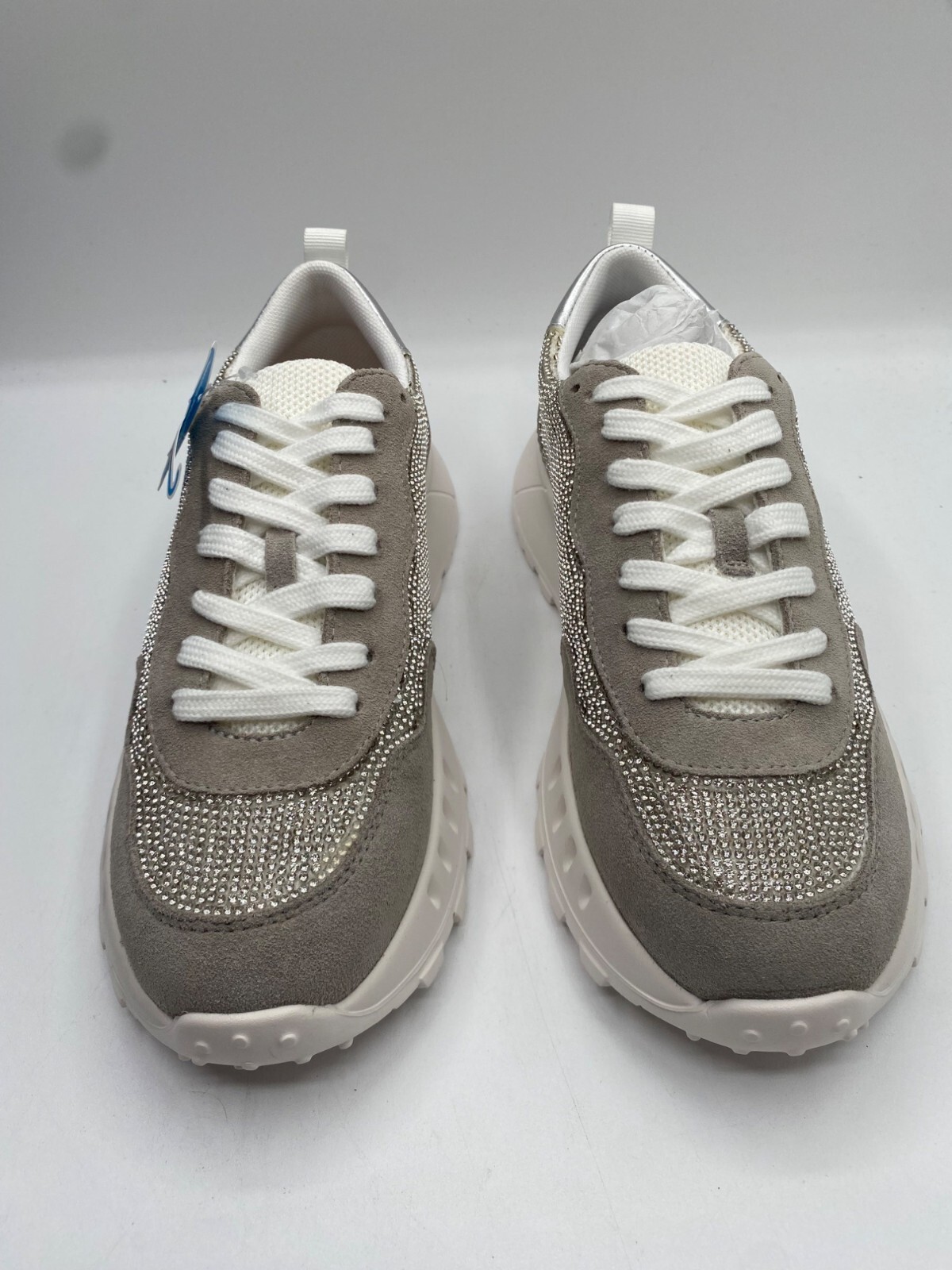 Aqua College Women’s Light Grey Luster Lace Up Low Top Sneakers Size 6.5 M NWB