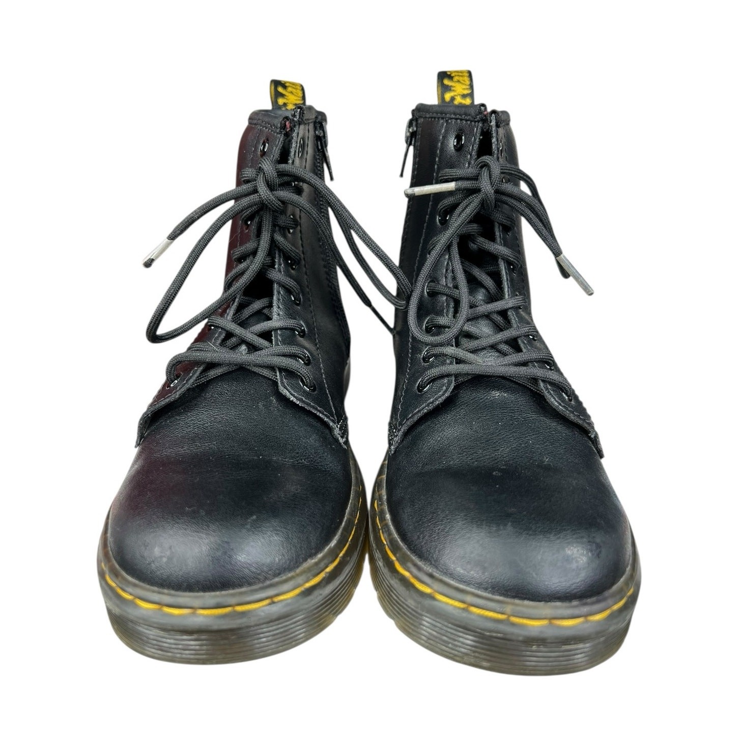Dr. Martens Unisex Zavala J Black Lace Up Combat Boot Size M 4 W 5