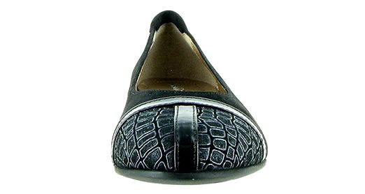 Beautifeel Lavender Croc Black Suede Ballet Flats Z4806 Size 5 – 5.5 US / 36 EU