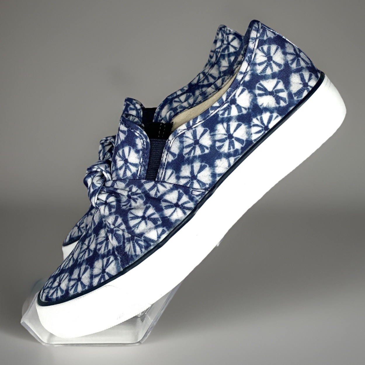 Talbots Women Jaden Knot Printed Canvas Platform Slip On Tye Dye Sneaker, 9 $100
