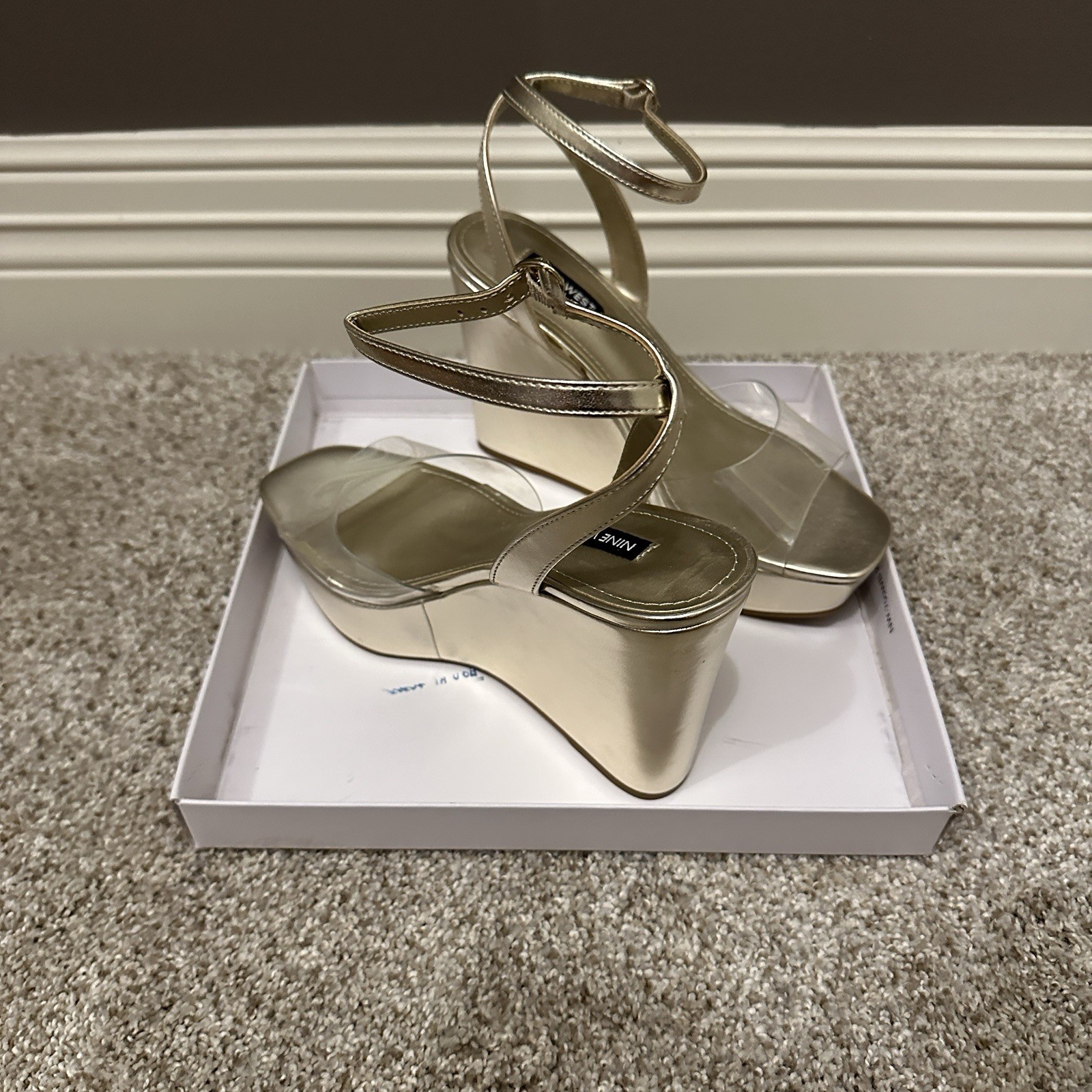 Nine West Gold 710 Klear3 Wedge Sandal