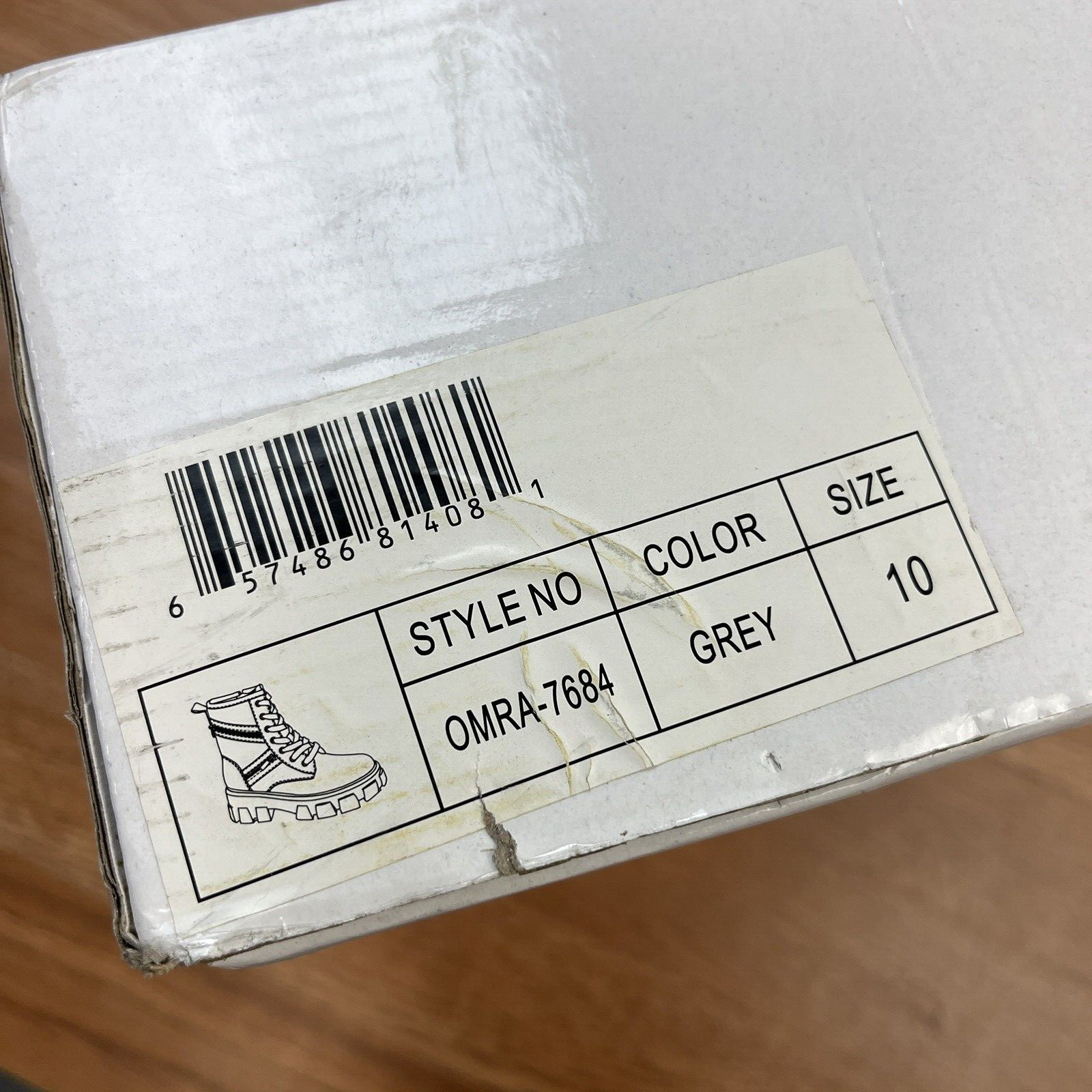 Olivia Miller Alexa Grey Combat Boots Women’s Size 10 NEW