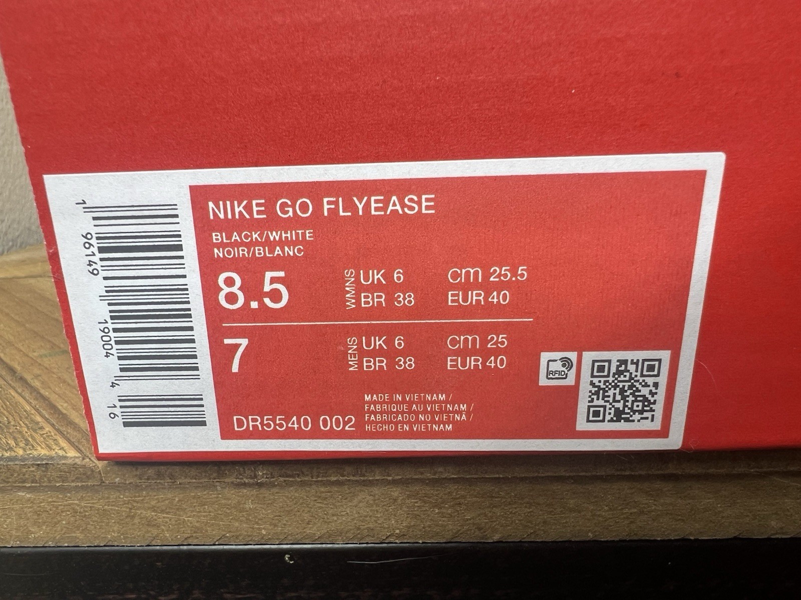 Nike Go Flyease Easy Slip On/Off Shoes Sneakers Black White NEW Womens Size 8.5