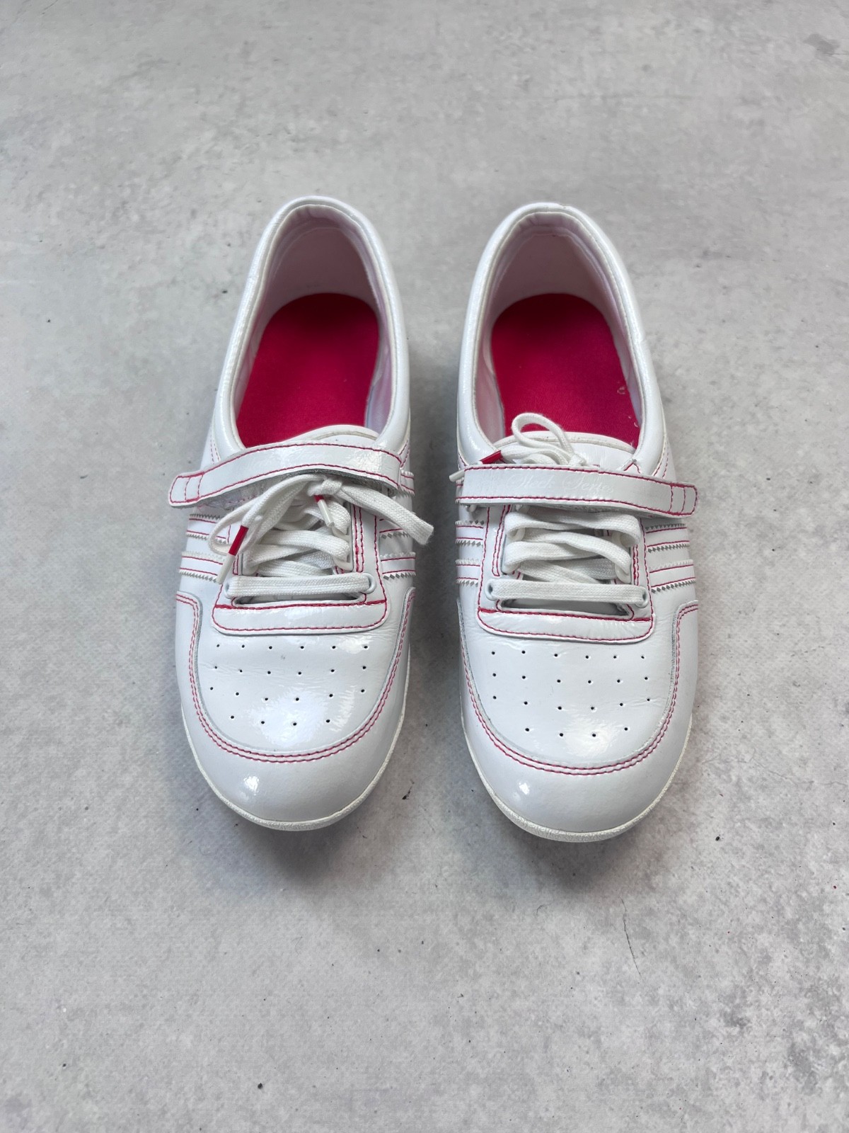 Adidas Women’s White Pink Mary Jane Ballet Flats Sneakers EU 38 2/3 UK 5.5 US 7