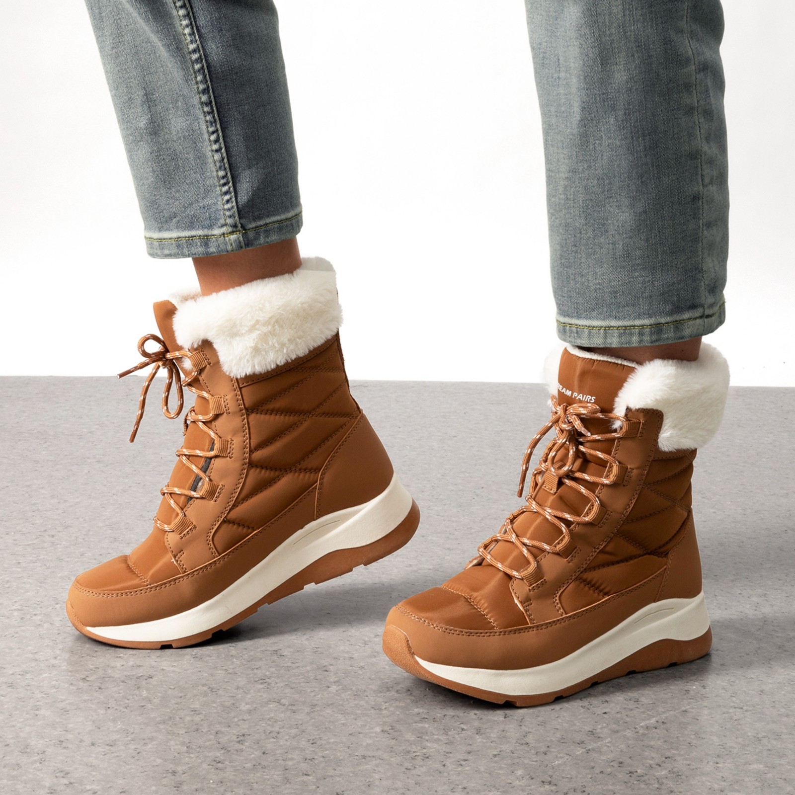 Women Snow Boots Winter Booties Warm Waterproof Comfortable Faux Fur for Outdoor