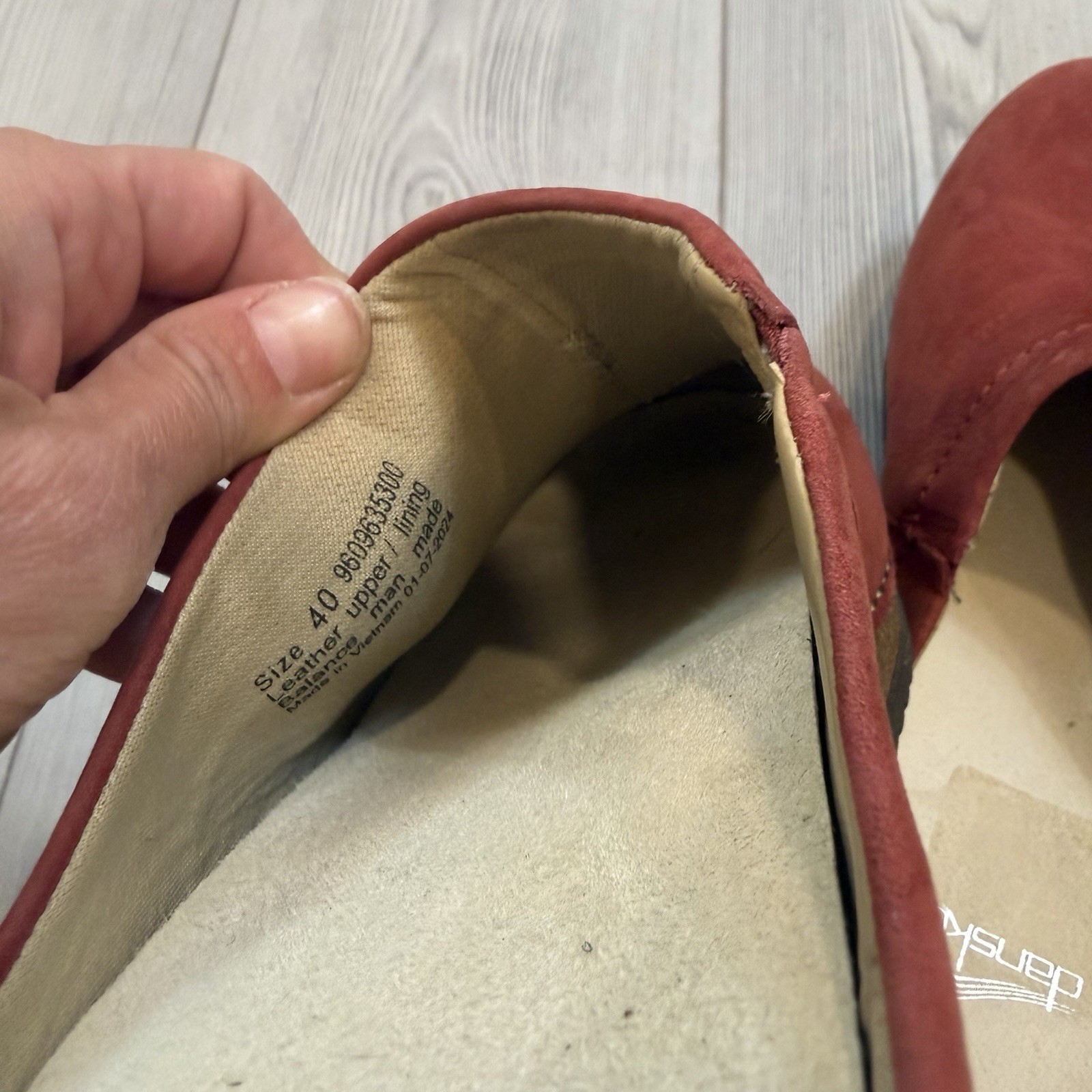 Dansko Mariella Mules Women’s Rose Burnished Suede Leather Slip On Shoes 38 8