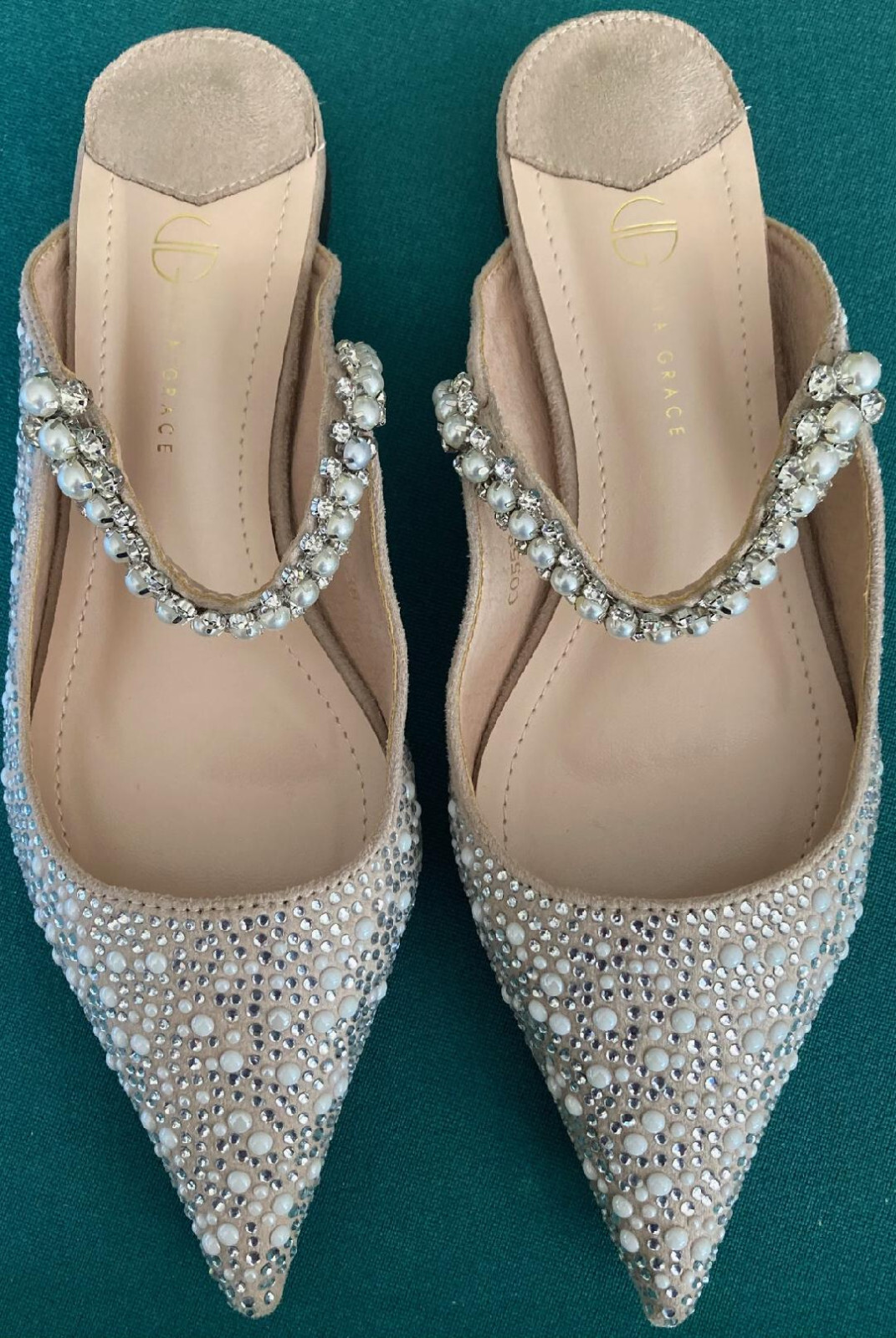 NEW~VITA GRACE~SHOES~IRINA PEARL STRAP~FAIRYTALE~EXQUISITELY STUNNING MULES~WOW