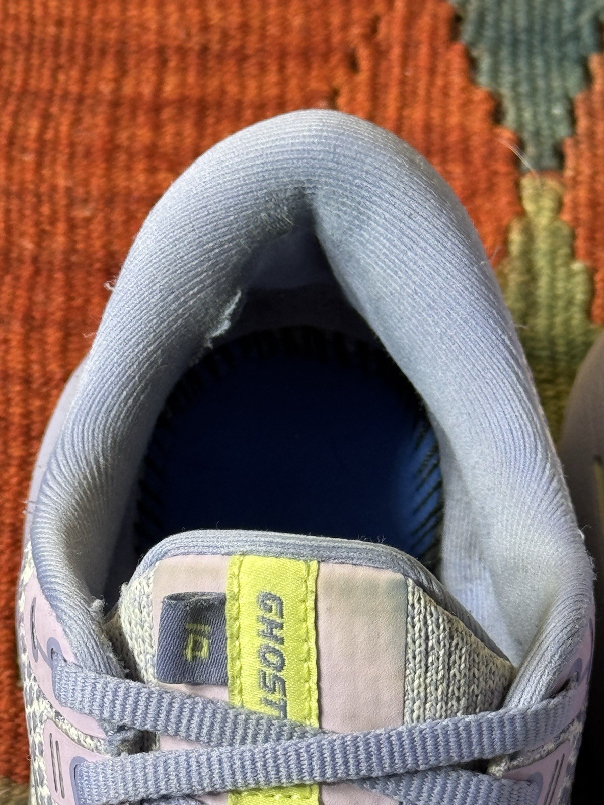 BROOKS Ghost 14 ‘Lilac Purple Lime’ Women’s Size 7 B *NO INSOLES* 1203561B566