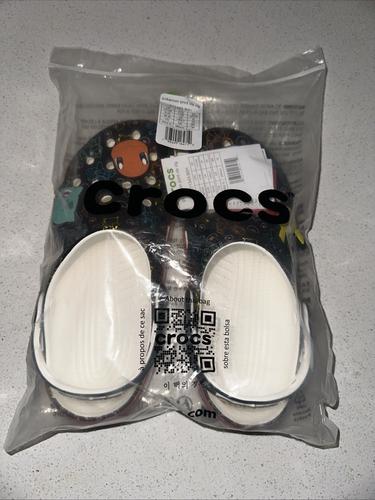 Crocs Classic Clogs Pokemon Starters Size US 7M/9W Brand New DS