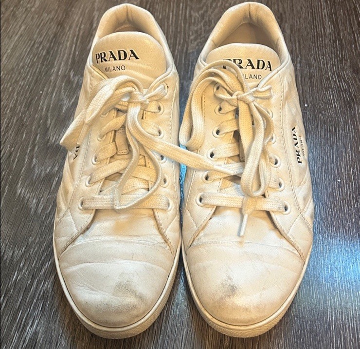 Prada 100% Authentic White Cloud Sneakers