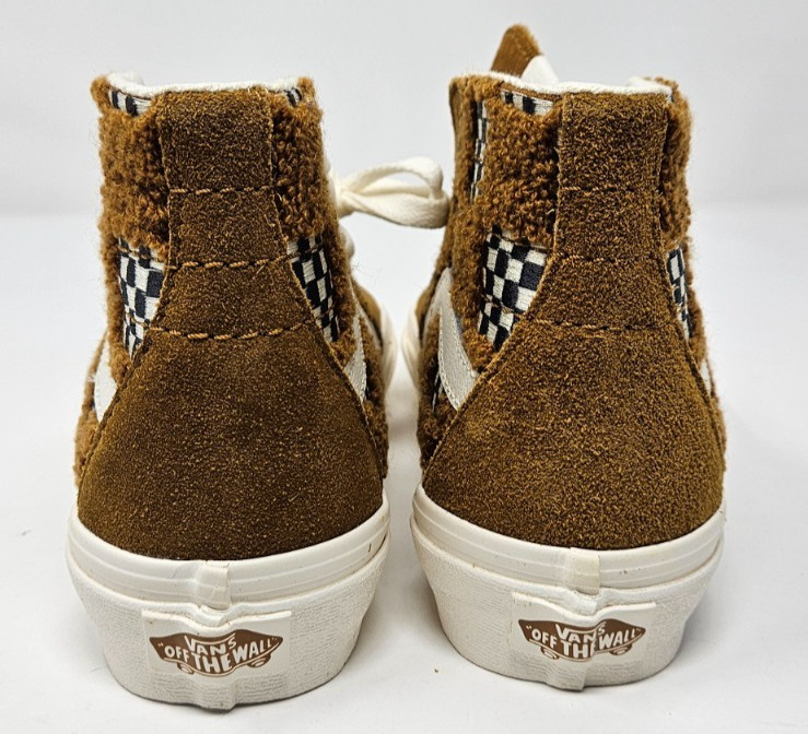 Vans Sk8 Hi Tapered Tufted Check Golden Brown Women’s 5 Men’s 3.5 New In Box