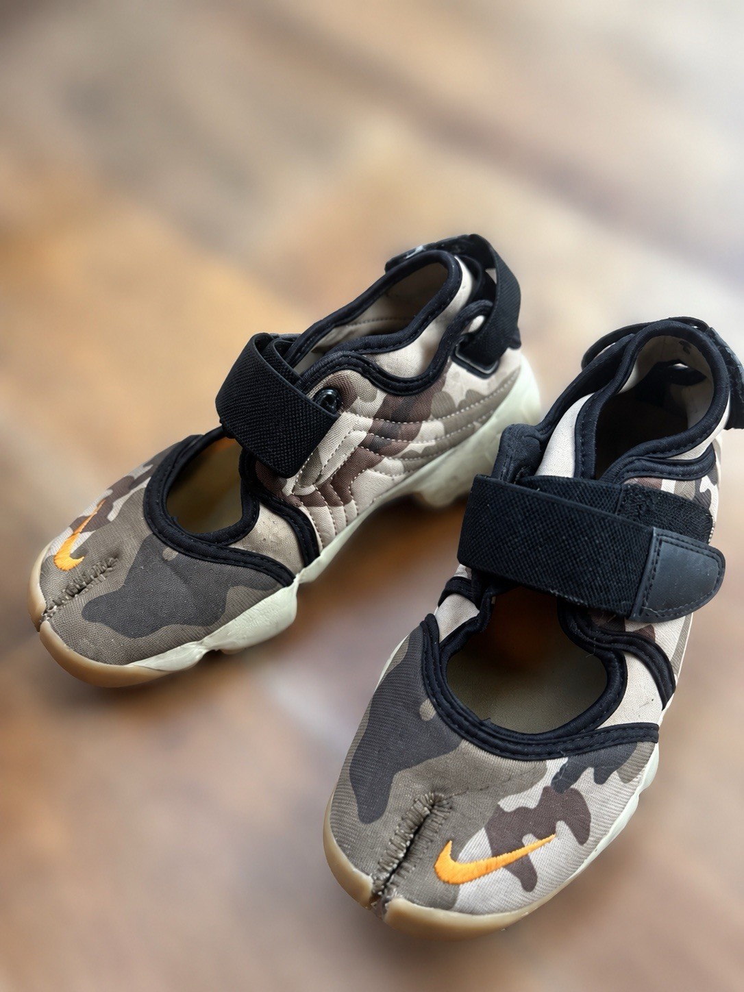 Nike Air Rift Camouflage Sneakers Women’s US 5 JP 22cm Beige Orange Used