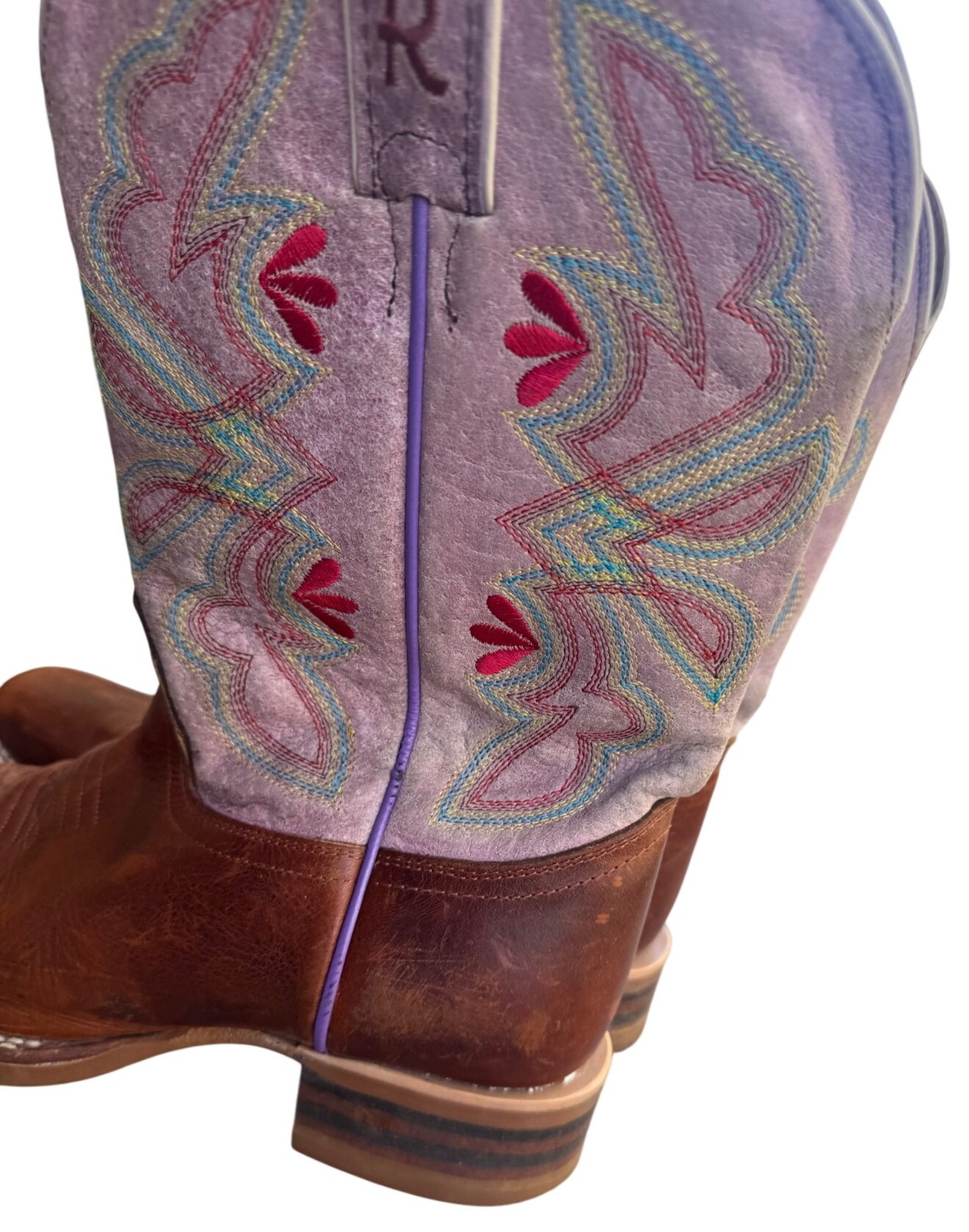 Tony Lama Women’s 3R Sz 7.5B Crockett Narrow Square Toe Cowboy Boots Chocolate