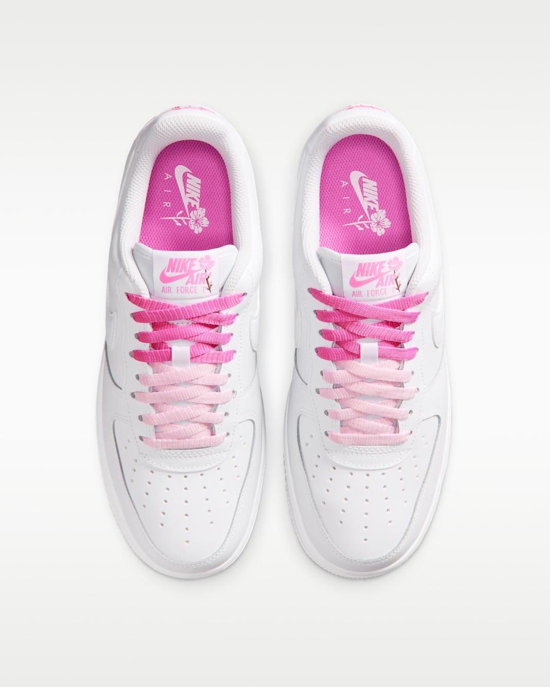 NIKE Women’s Air Force 1 ’07 SE White Playful Pink Fauna Brown White