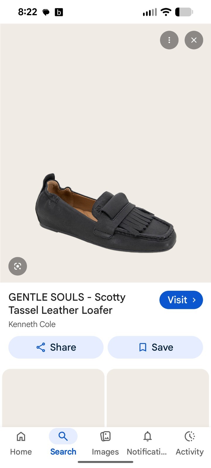 Womens Gentle Souls By Kenneth Cole Scotty Loafers Size 5.5