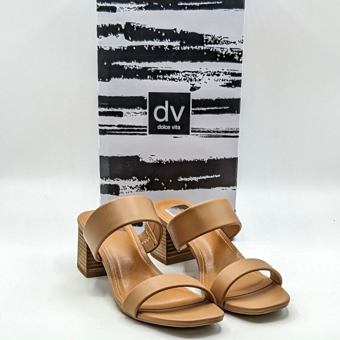 dv By Dolce Vita Women’s Lextra Dual Strap Heeled Sandal [Café – Tan] Pick Size