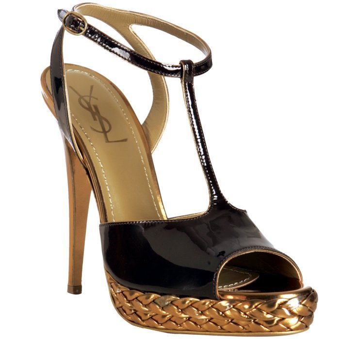 TOM FORD YSL Yves Saint Laurent TRIBUTE Black Patent Bronze EU 39.5 I LOVE SHOES