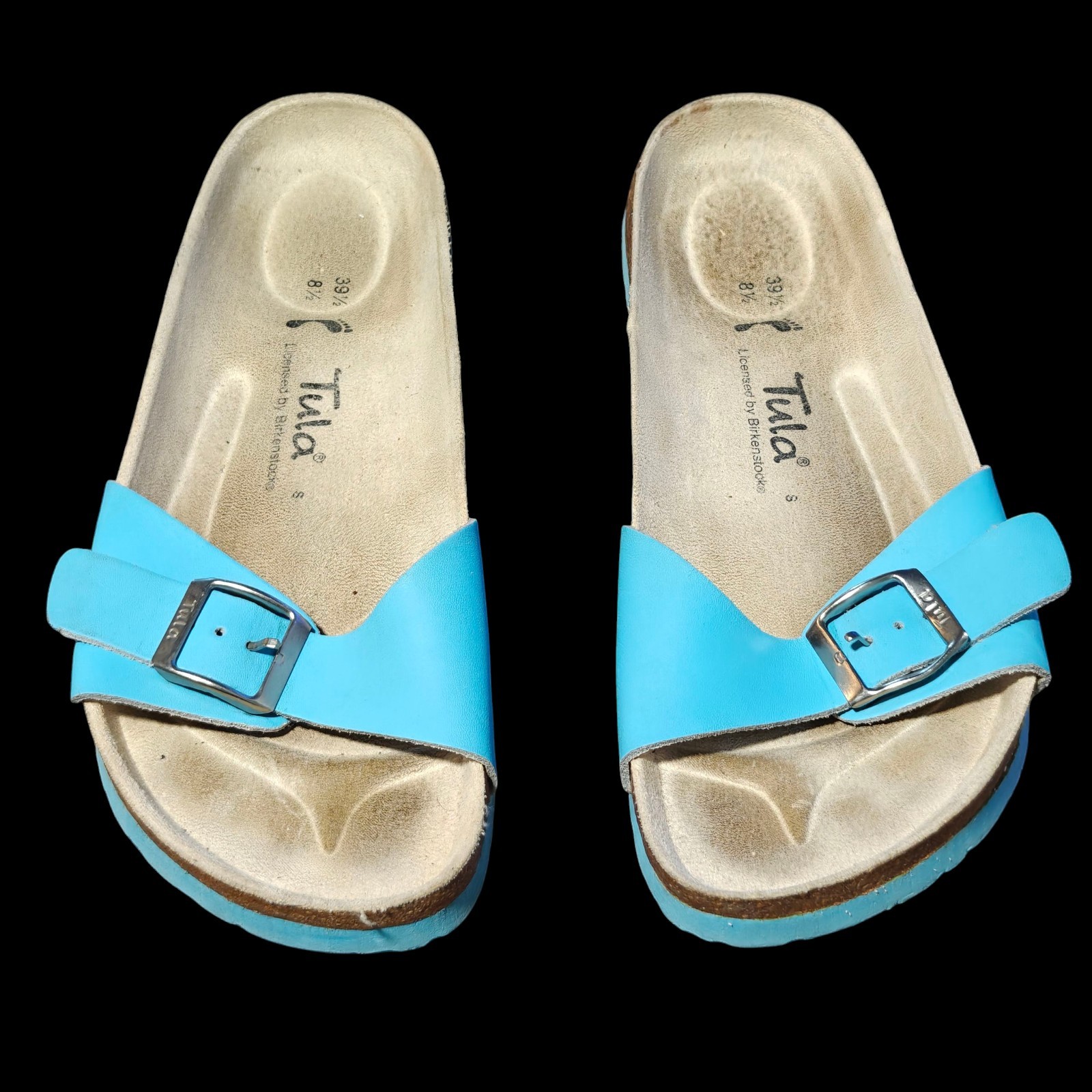 Tula Madrid By Birkenstock Sandals Slide Blue Casual Slip On Women’s Size 8.5