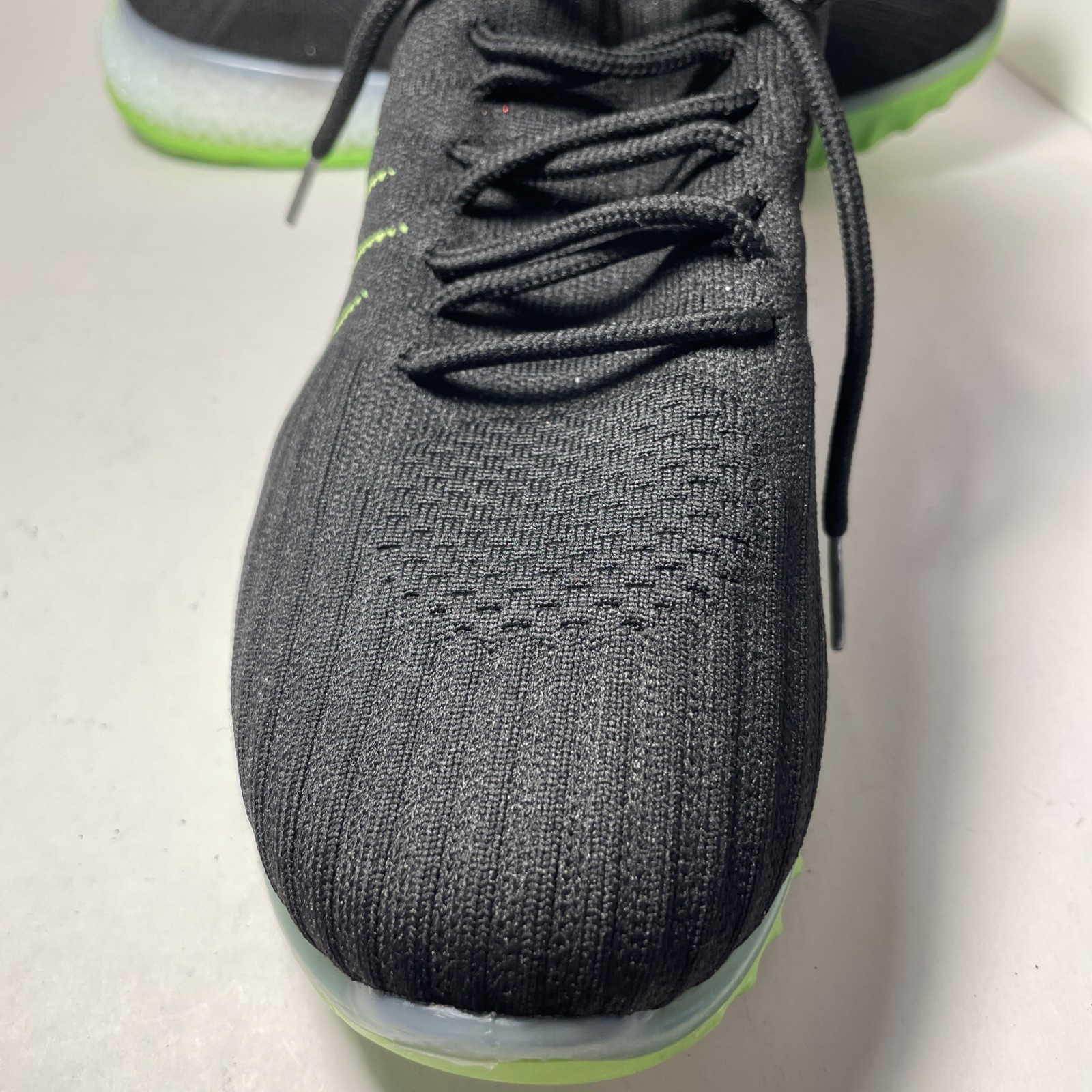 DANSKIN POSITIVE LOAFER SHOES SLIP-ON KNIT SNEAKERS BLACK LIME GREEN 9