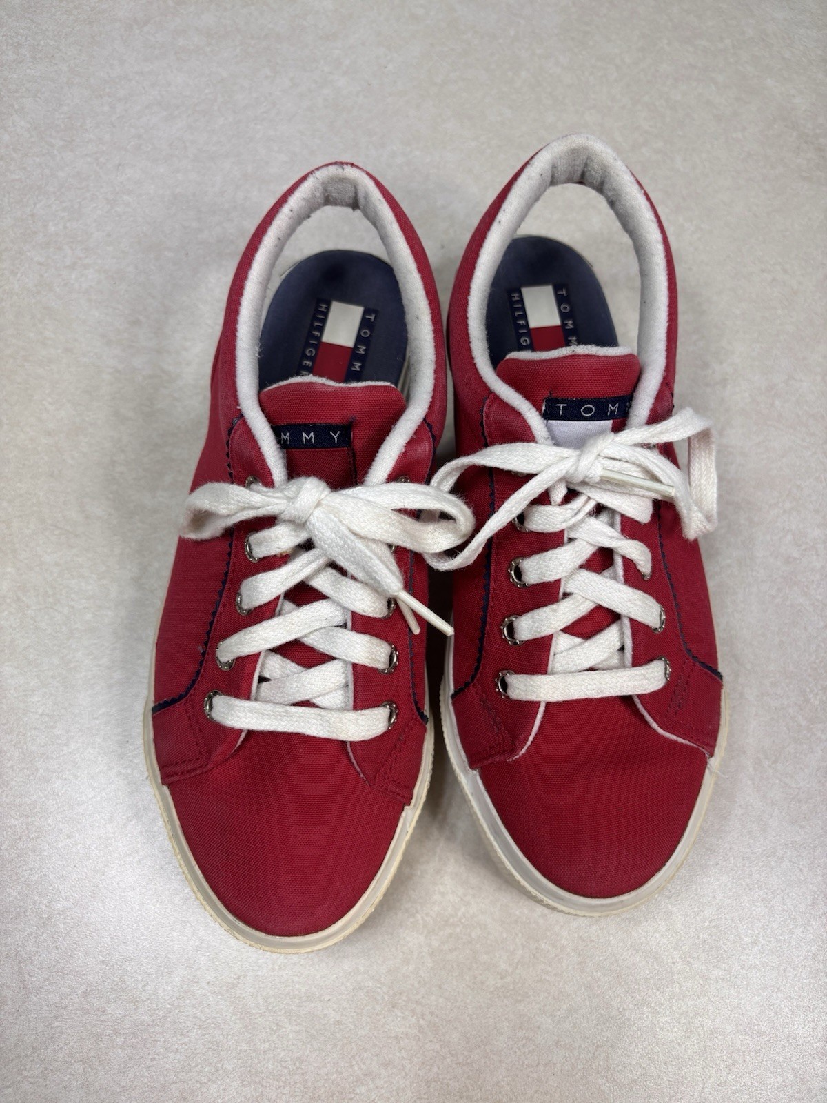 Tommy Hilfiger Platform Canvas Slingback Sneakers Classic Y2K Shoes Women’s 8.5