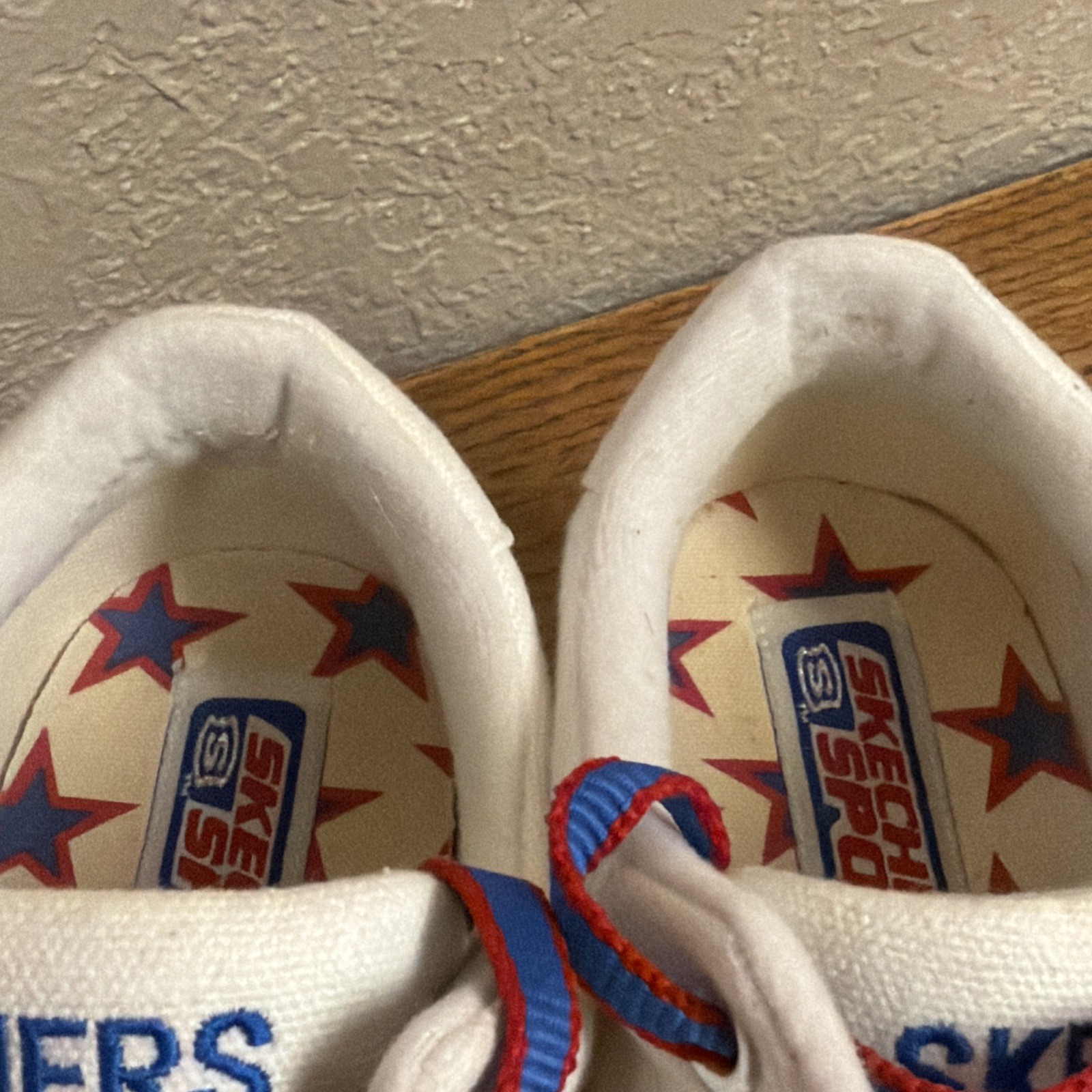 VTG 90s Skechers Platform Sneakers USA Flag Theme Rhinestone Women’s 7.5 1.5”