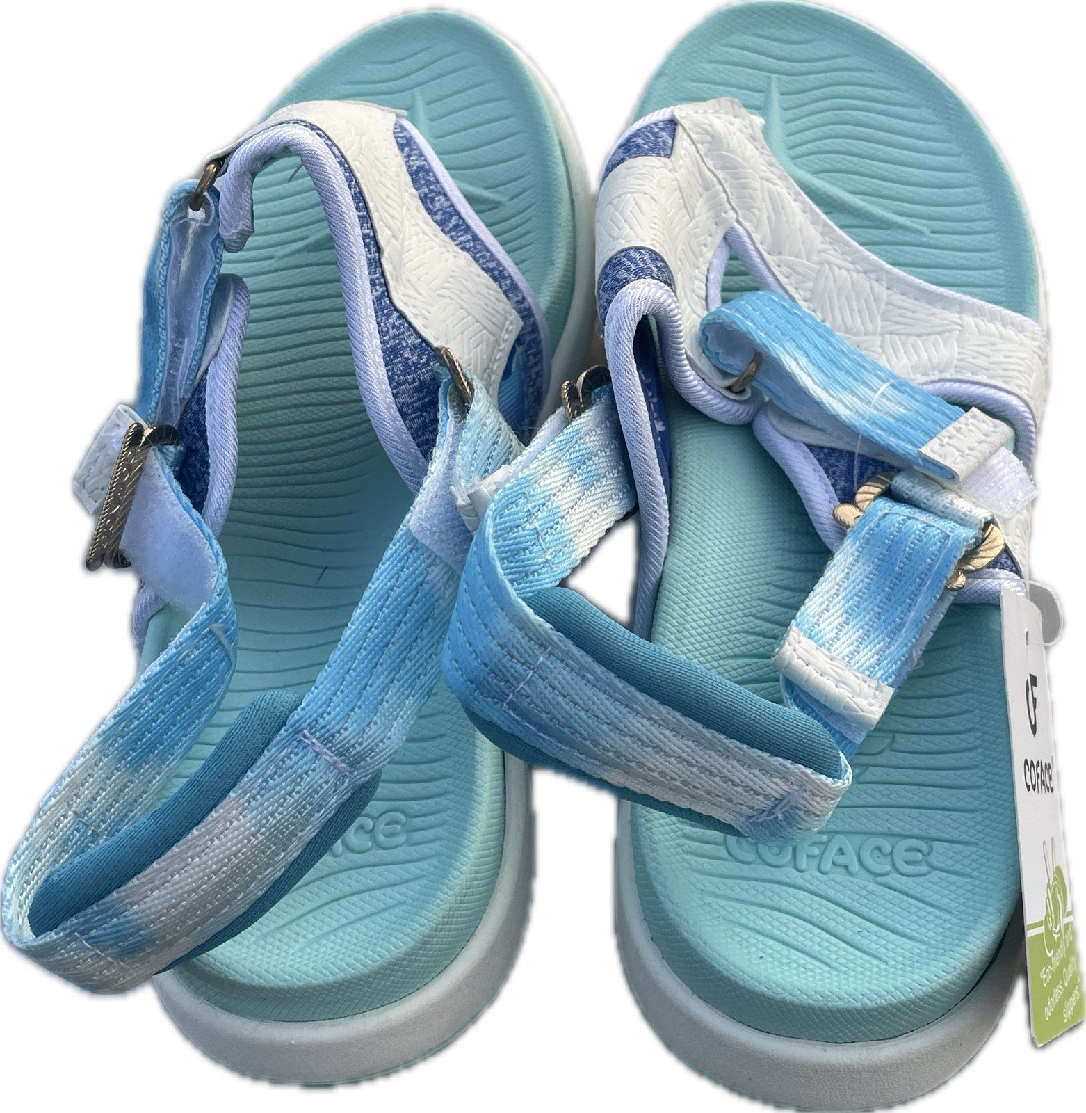 NWT! COFACE Flip Flops Sandals Adjustable Comfort Arch Eco-friendly Womens Sz 7