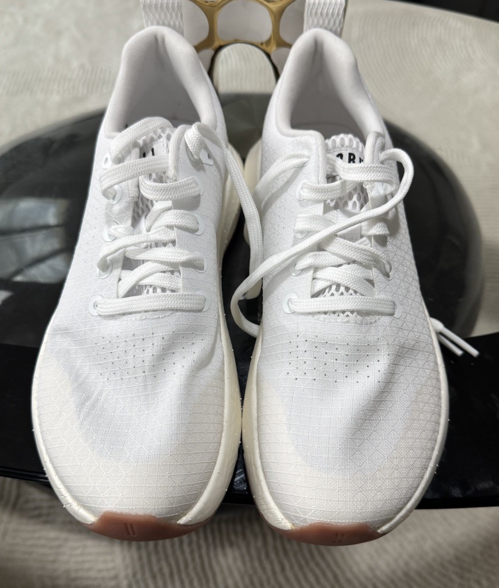 NOBULL Unisex White Solid Lace-Up Low Top Athletic Sneaker Shoes