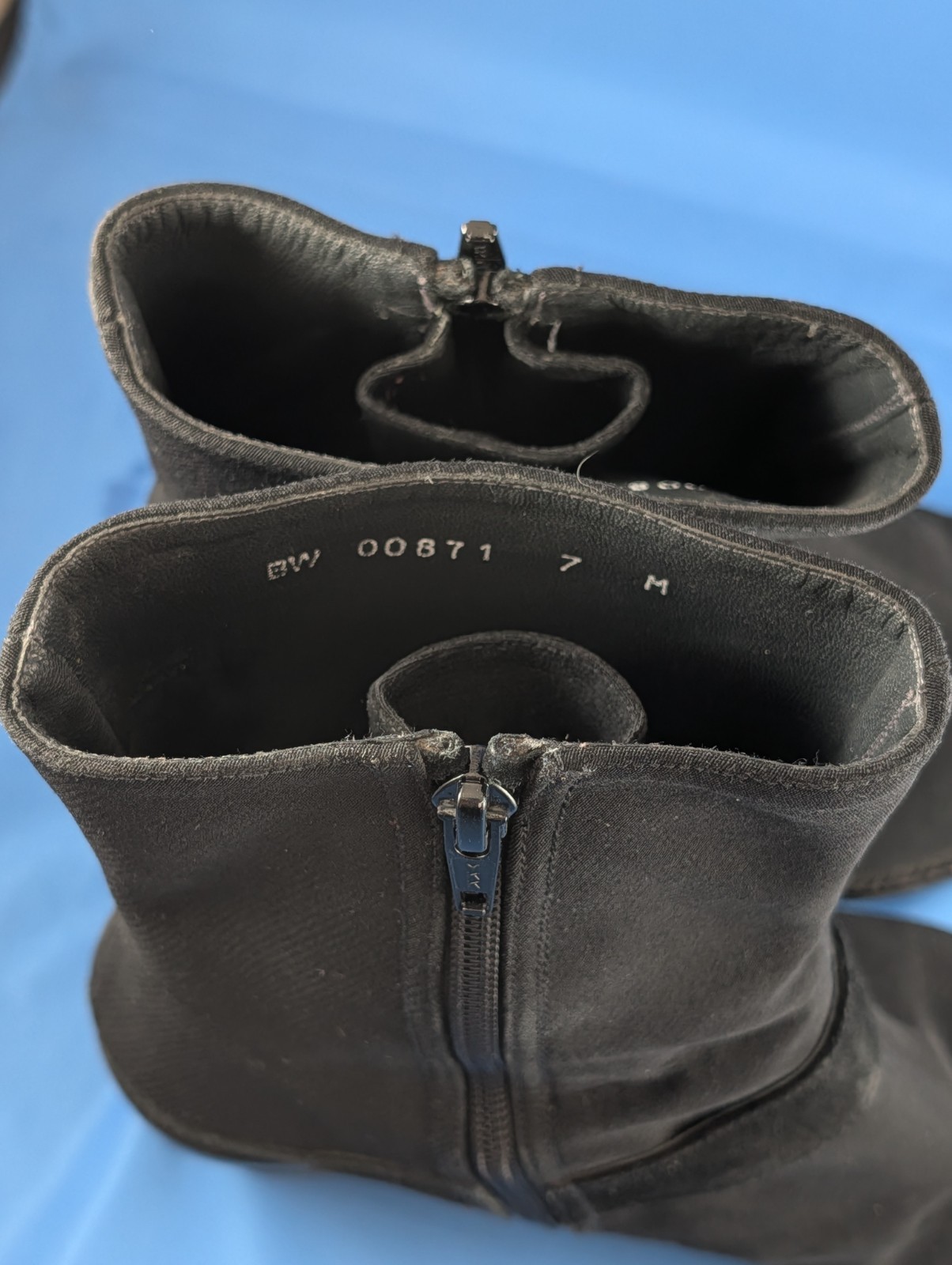 Stuart Weitzman Women’s Black Biker Ankle Boots Zip Buckle Almond Toe 7 M