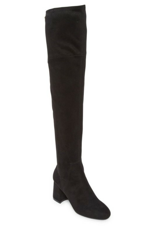 Liz Claiborne Women Gray Yorkshire Wide Calf Over Knee Boots Block Heel Size 5