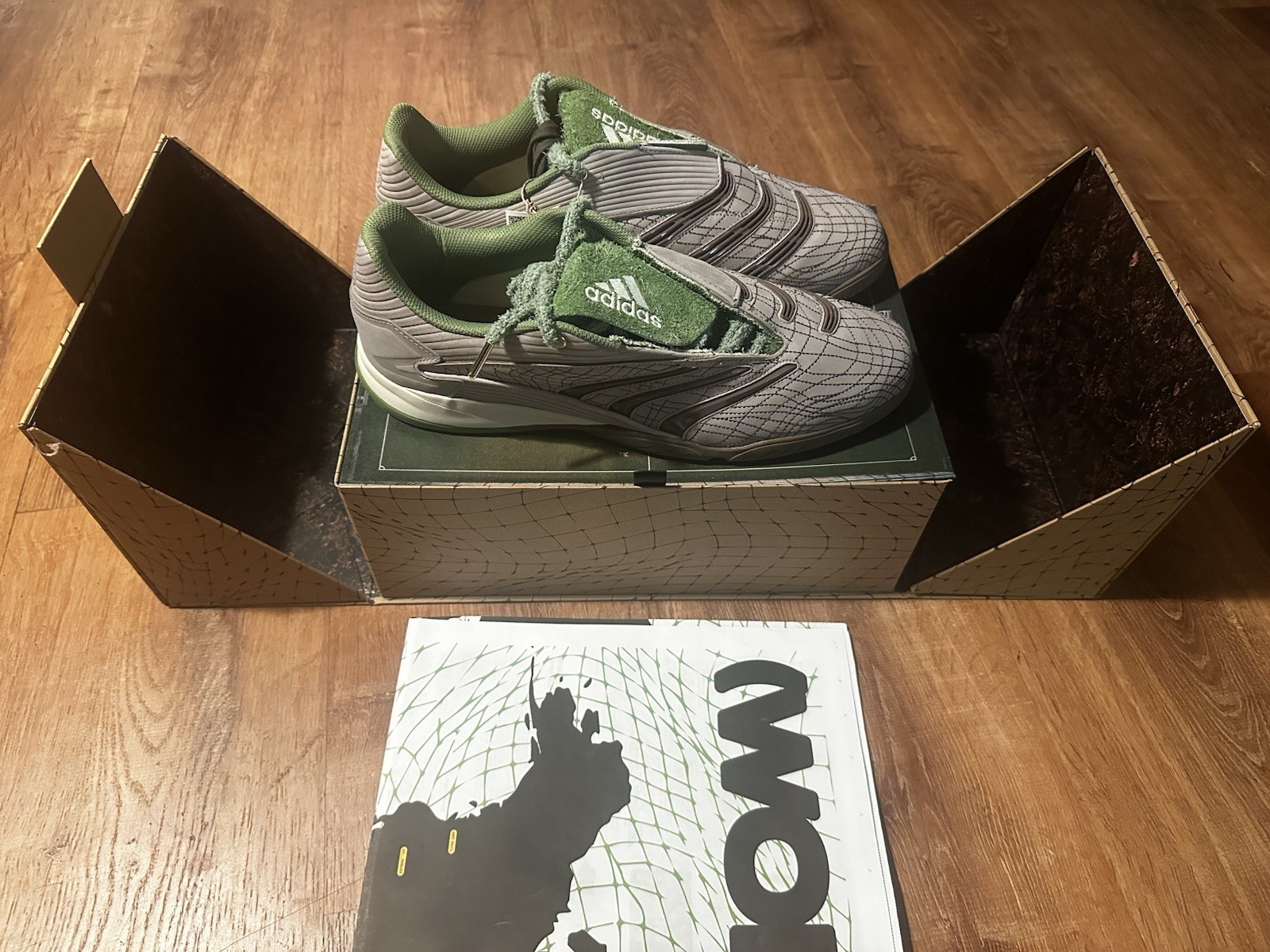 adidas Predator Sala x better+ x Andu.C Men’s Gray Green Lace-Up Low Top