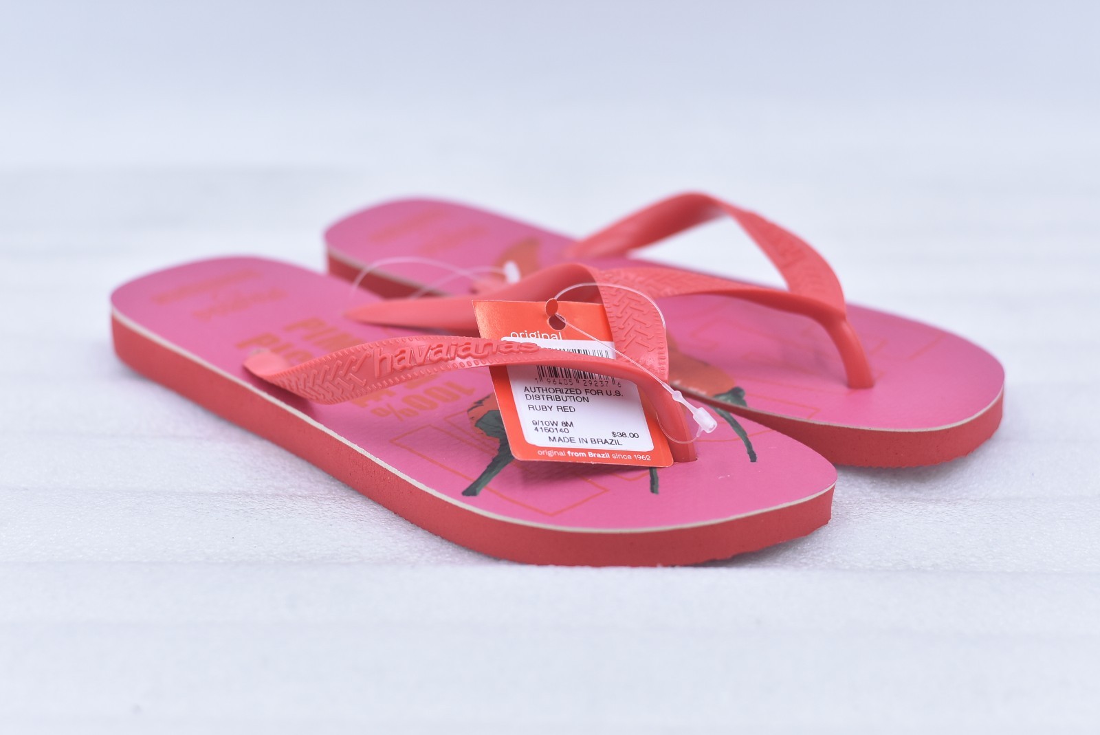Womens Farm x Havaianas Ruby Red Flip-Flops Size 9/10 (EU 41/42)