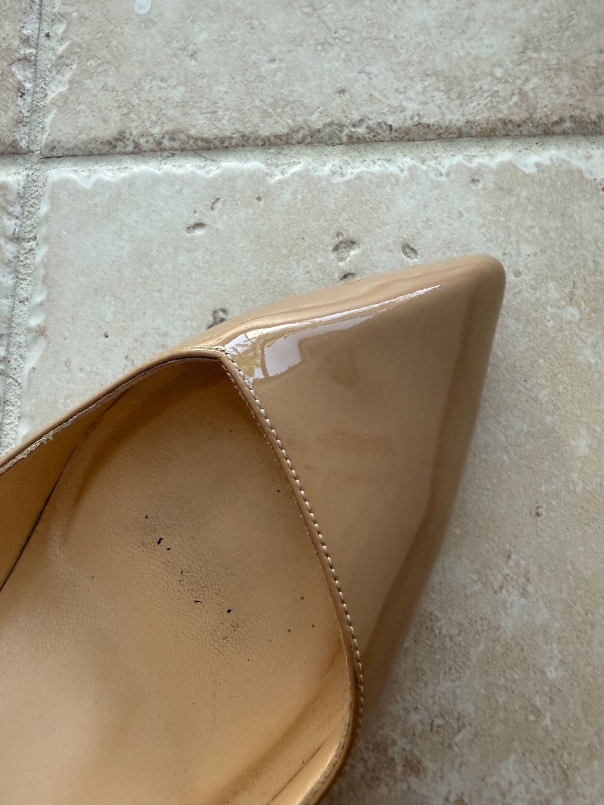 Christian Louboutin Corneille Patent 100 Leather Nude size 6 (37)