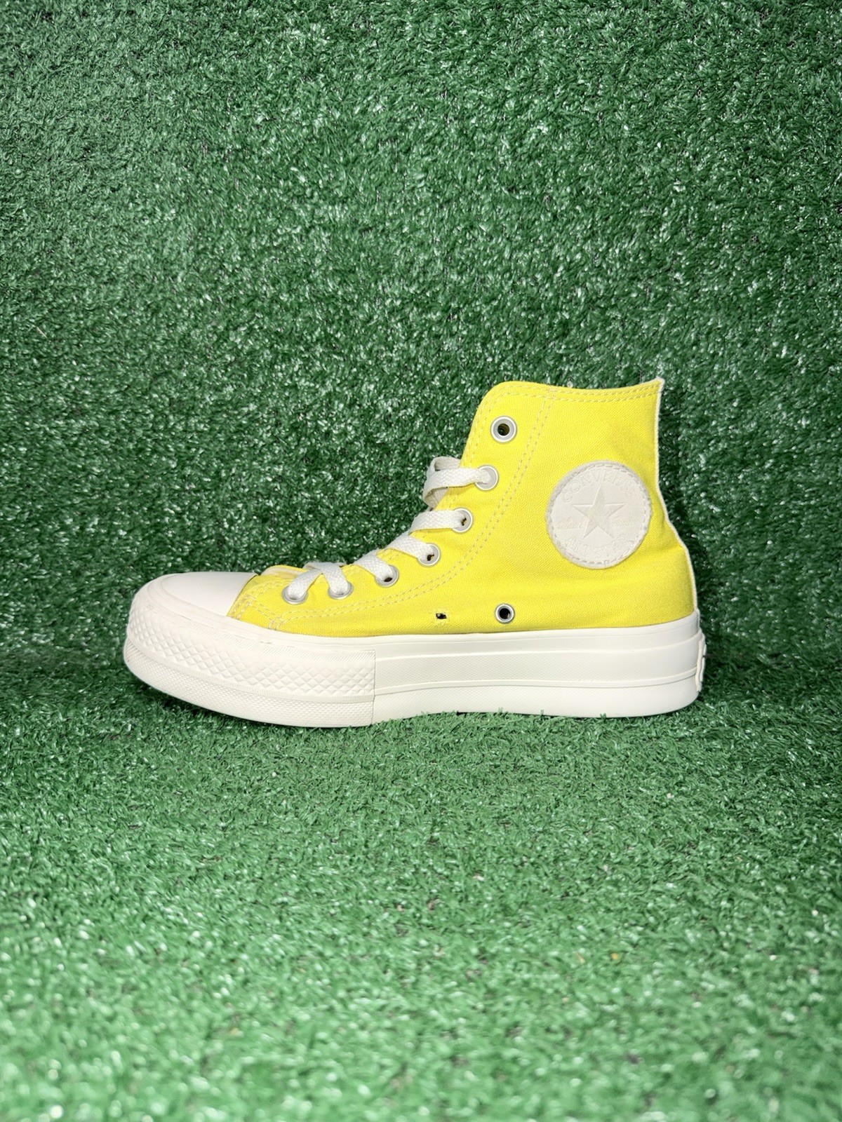 Converse Women Size 6.5 Chuck Taylor All Star Platform Yellow White Casual Shoes