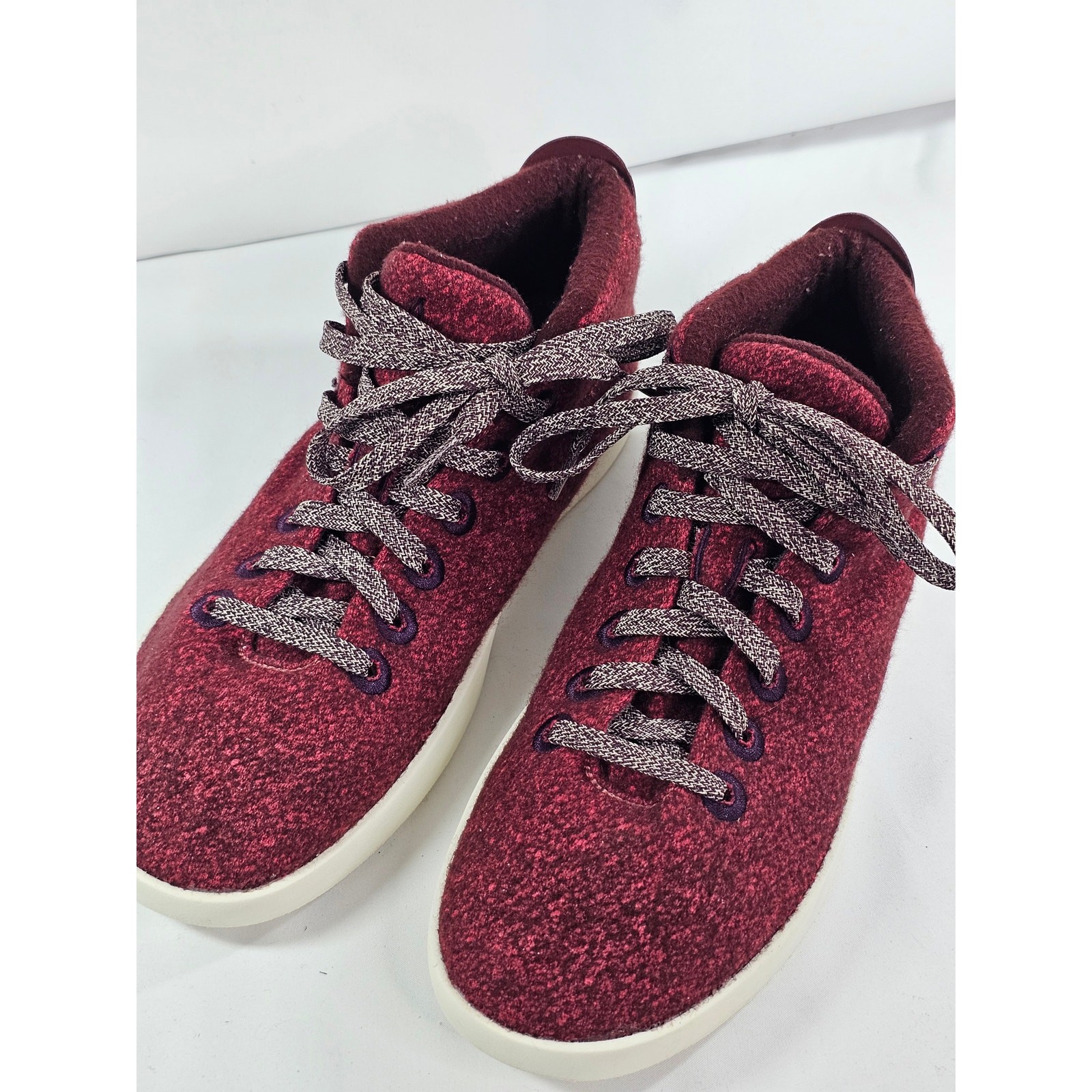 Allbirds Merino Wool W-10 Piper Mid Top Maroon Sneakers
