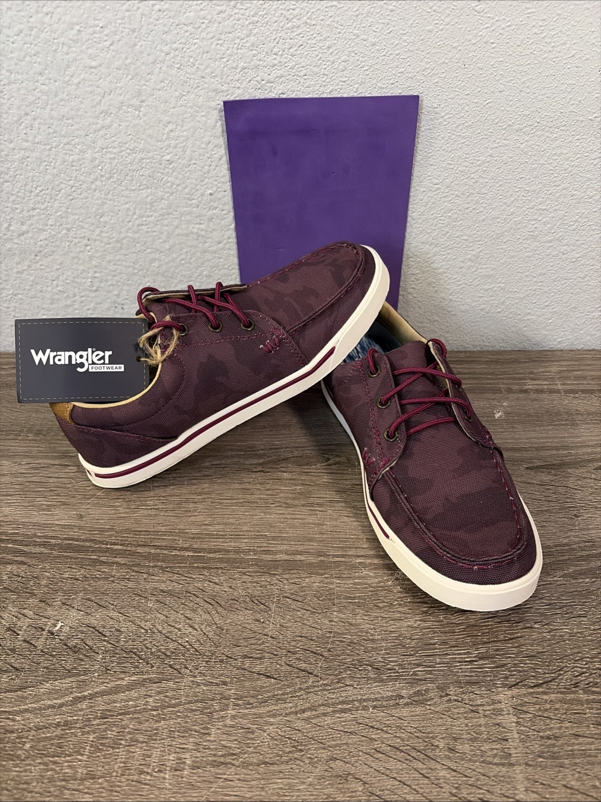 Wrangler Retro Women’s Camo Print Casual Lace-Up Shoe – Moc Toe – KWC0017