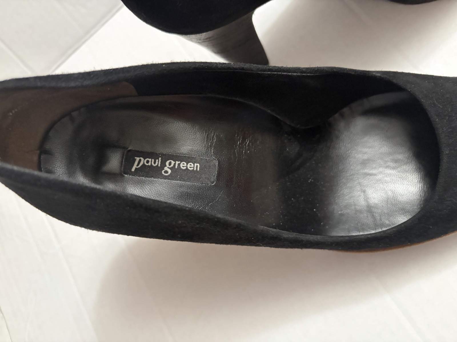 NWOT Paul Green Black Suede Platform Pumps US 7 Or UK 5 Austria MSRP $389