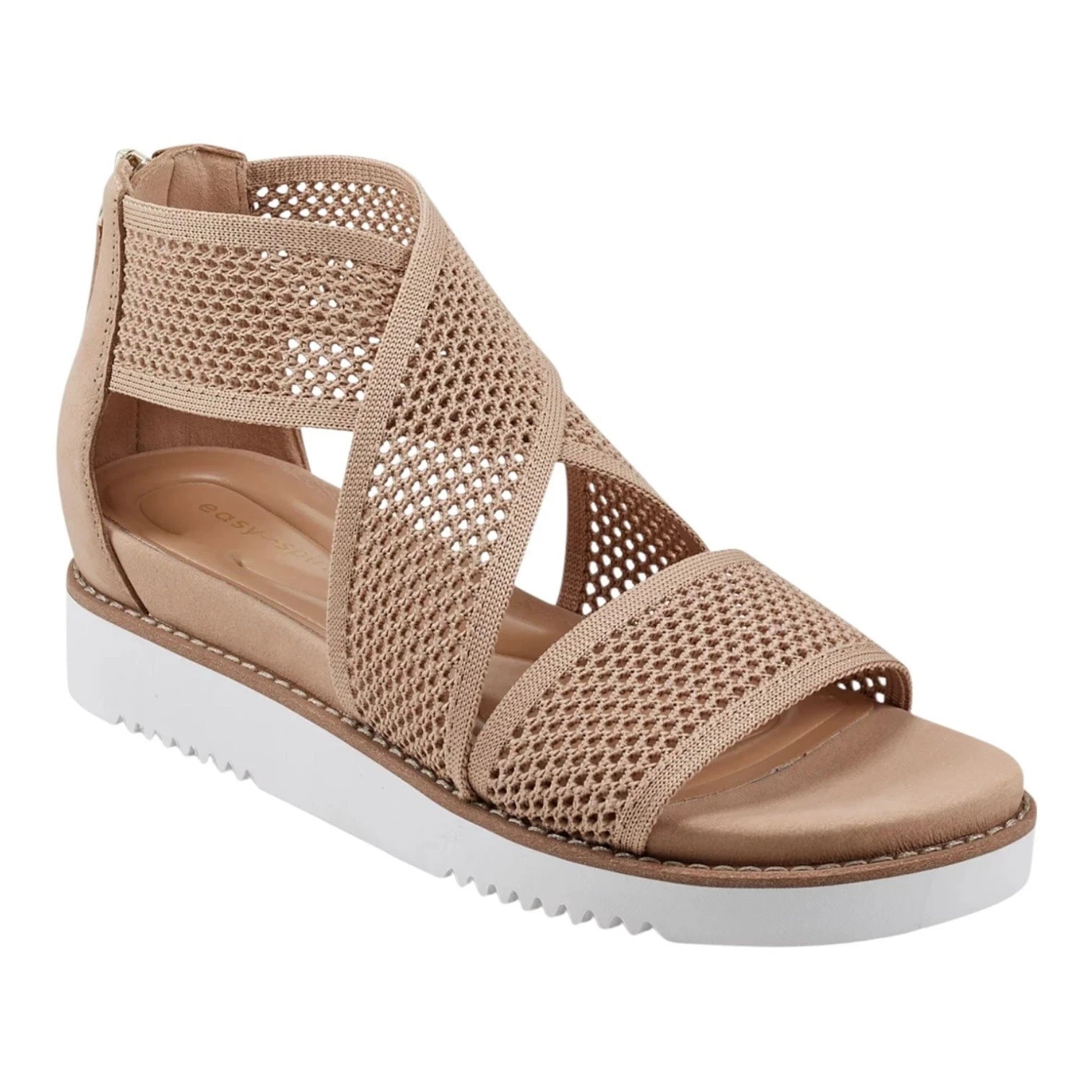 Easy Spirit Wander Round Toe Strappy Casual Sandal Beige Light Natural Women 6 M