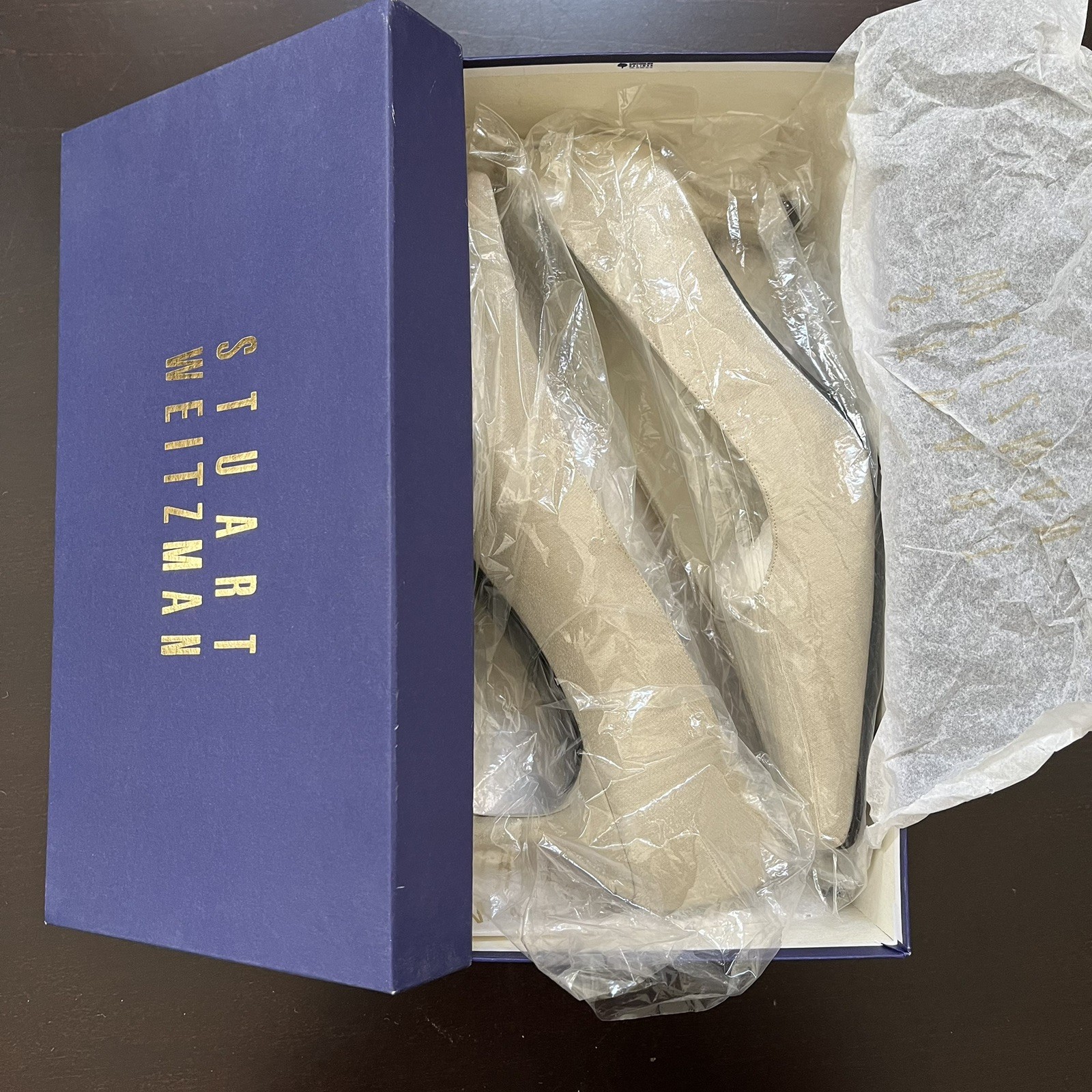 Stuart Weitzman Women’s Fable Oyster Sparkle Pumps Heels Shoes Sz 7.5